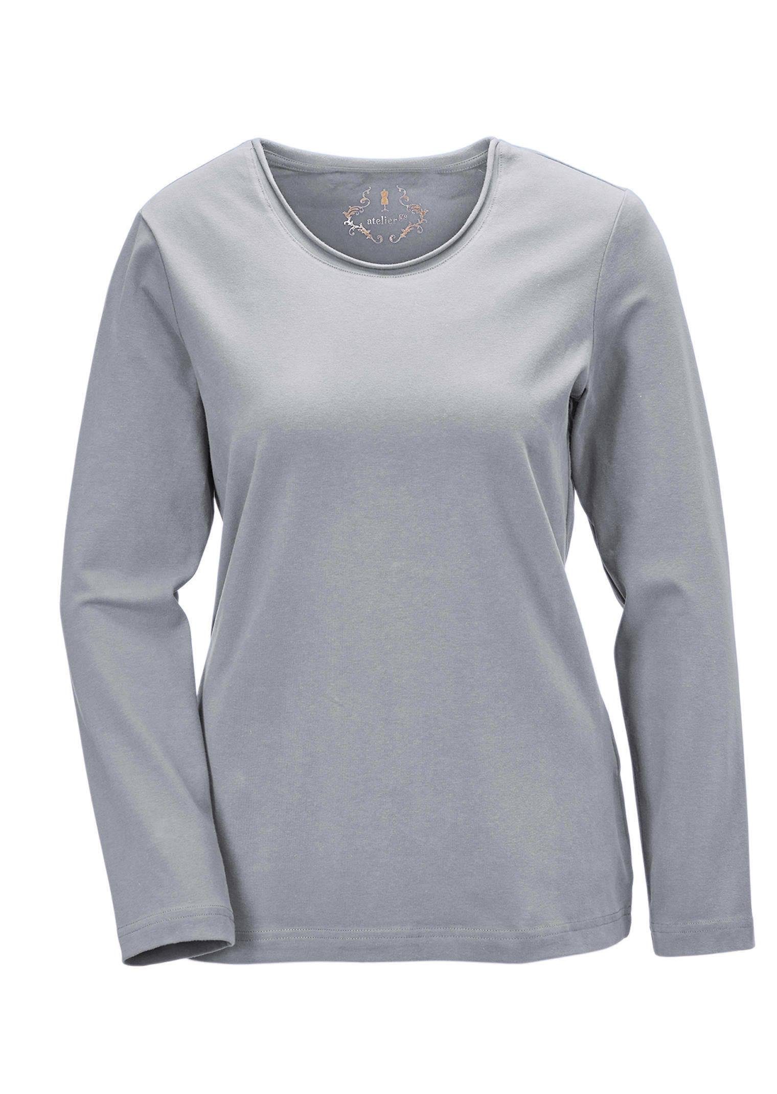 GOLDNER Langarmshirt Kurzgröße: T-Shirt mit Rundhals günstig online kaufen