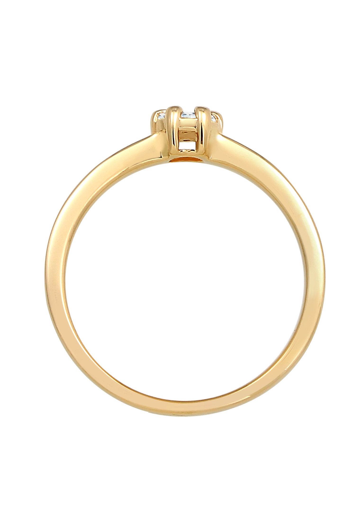 3. Bild von Elli DIAMONDS Verlobungsring Blume Verlobung Diamant (0.12 ct) 585 Gelbgold