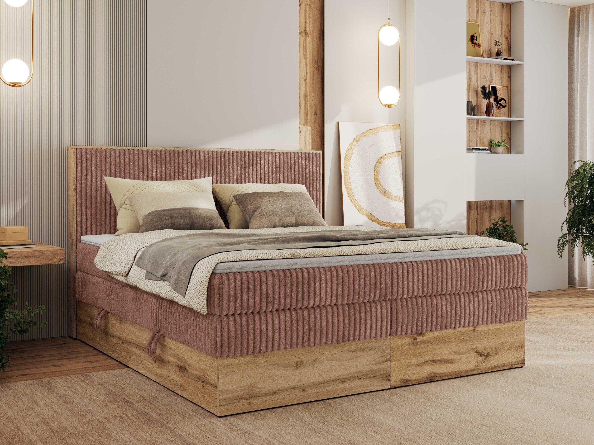 MKS MÖBEL Boxspringbett WOOD CLASSIC KING günstig online kaufen