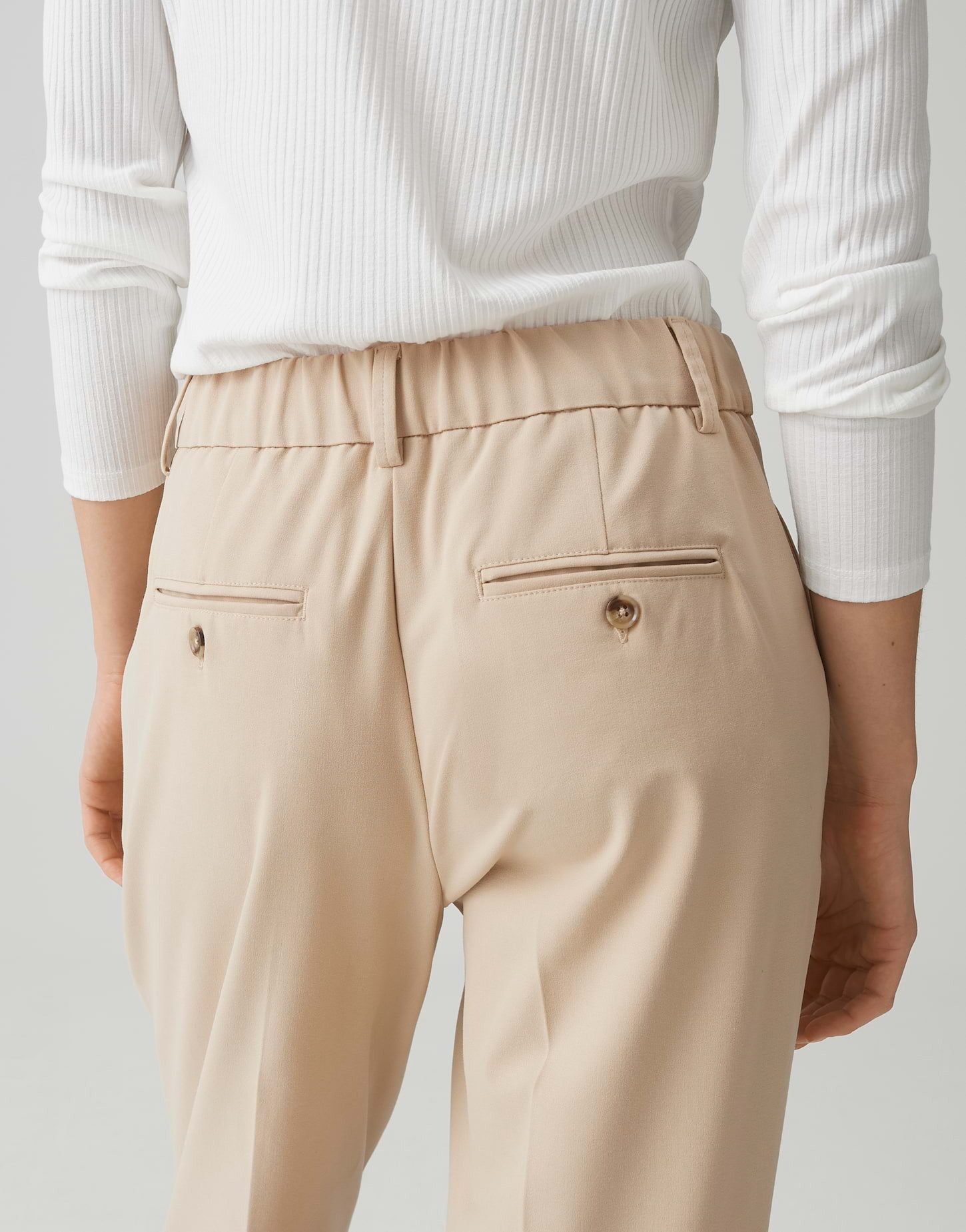 OPUS PANTS Stoffhose MOIRA Wide Leg mit Komfortbund verdeckter Zip-Fly, weicher Griff, elastischer Stoff