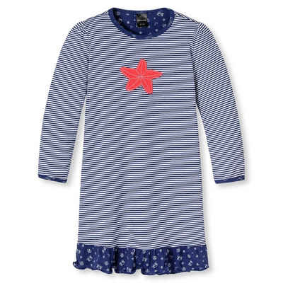 Schiesser Nachthemd Seestern (Set, 1-tlg., Set) Mädchen Schlafanzug, Sleepshirt, Nachthemd, Ringel
