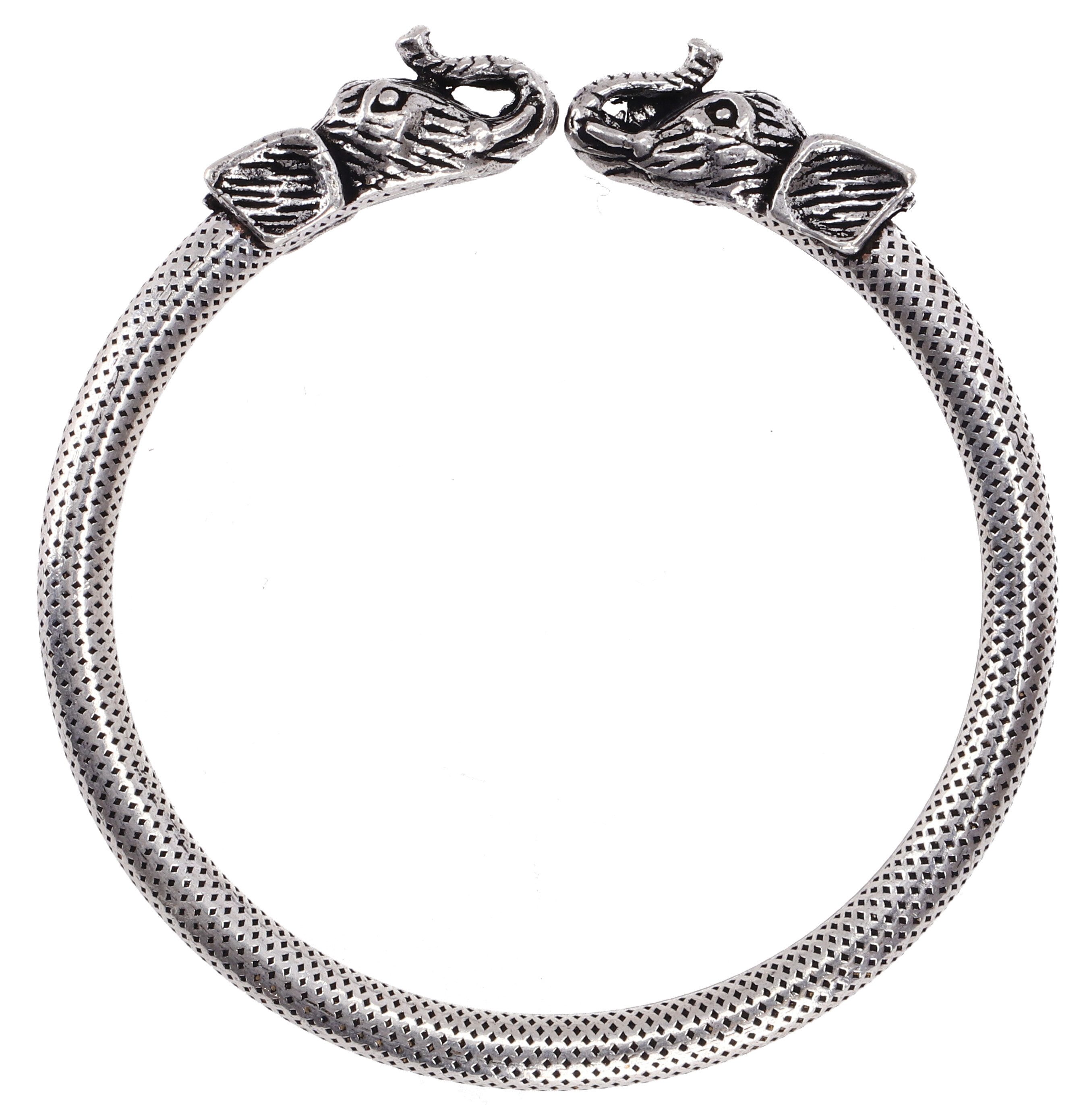 Guru-Shop Armreif Boho Armreifen, Ethno Armspange - Elefant silber