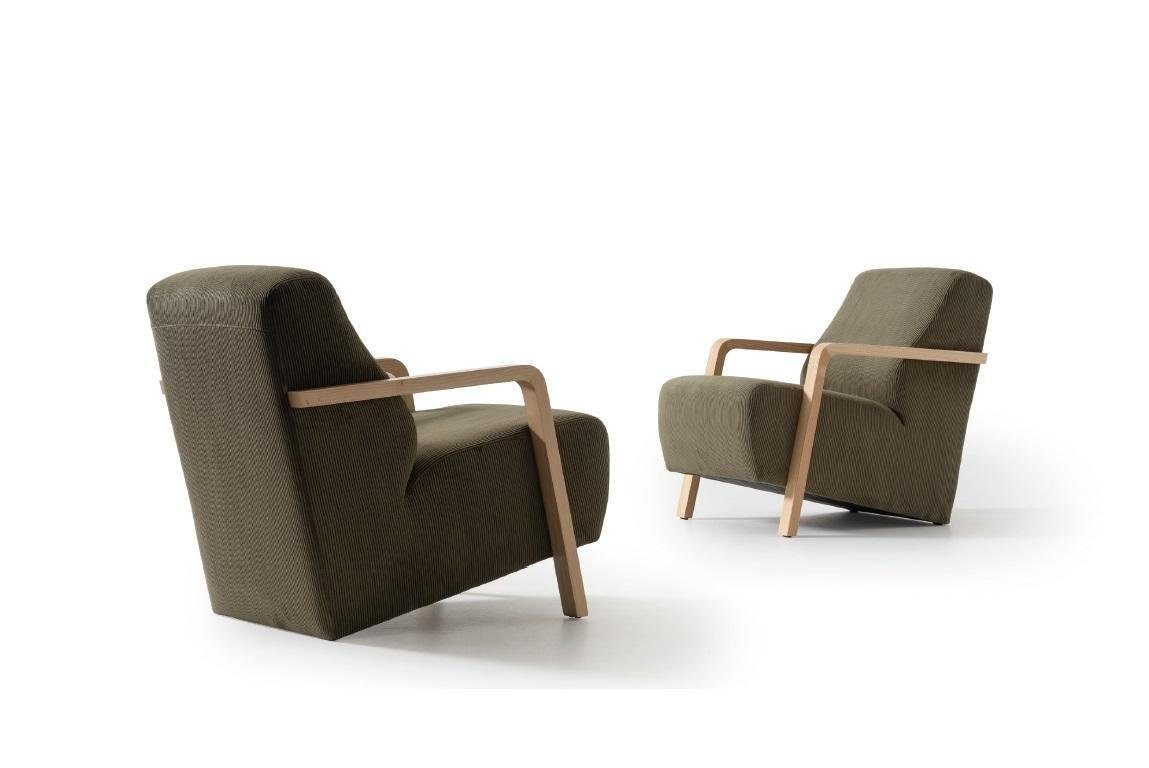 JVmoebel Sessel Sessel Sitz Einsitzer Design Polster grün Wohnzimmer Möbel Relax Club