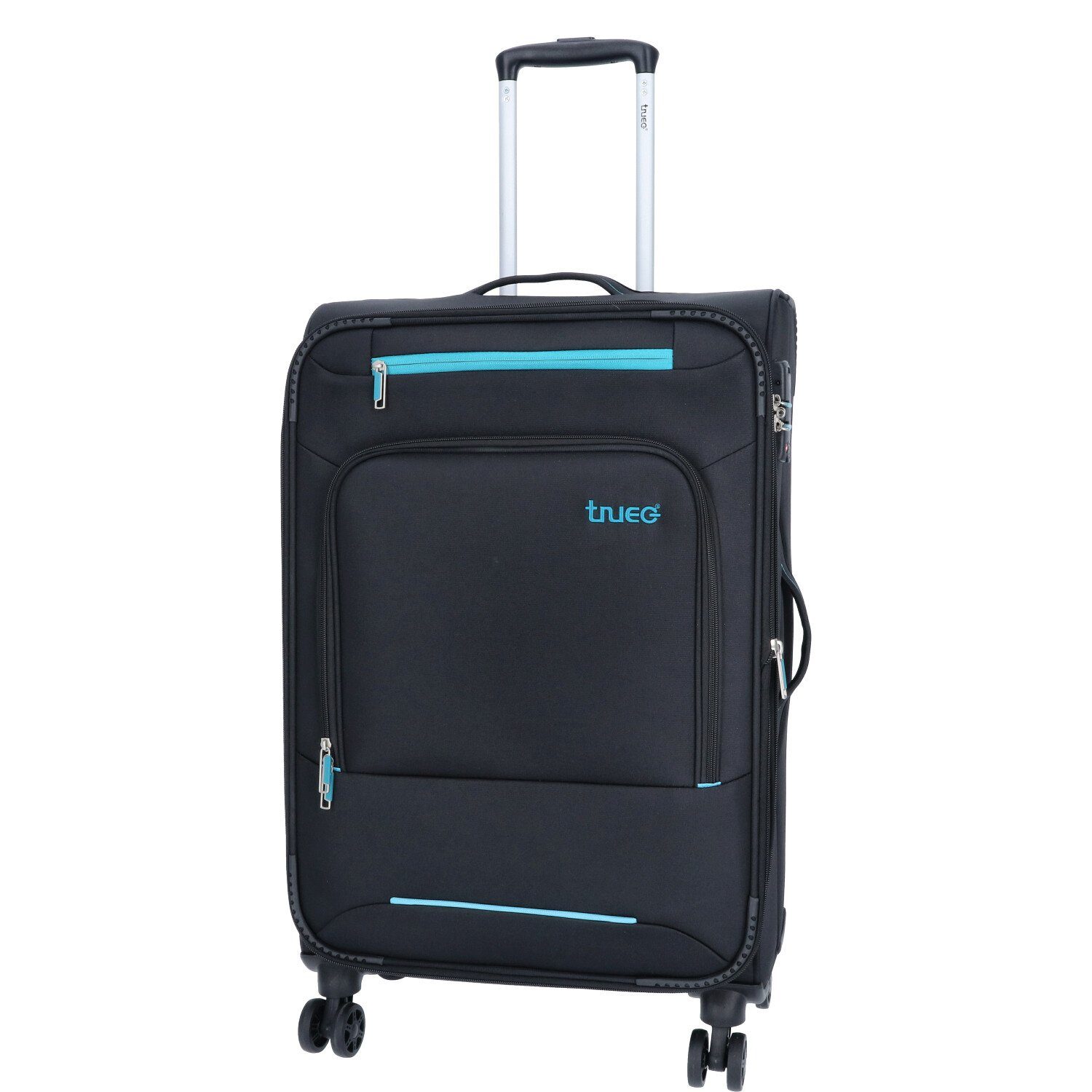 TheTrueC Koffer TheTrueC 4-Rad Trolley 69cm Black-Blue Palma Black, 4 Rolle günstig online kaufen
