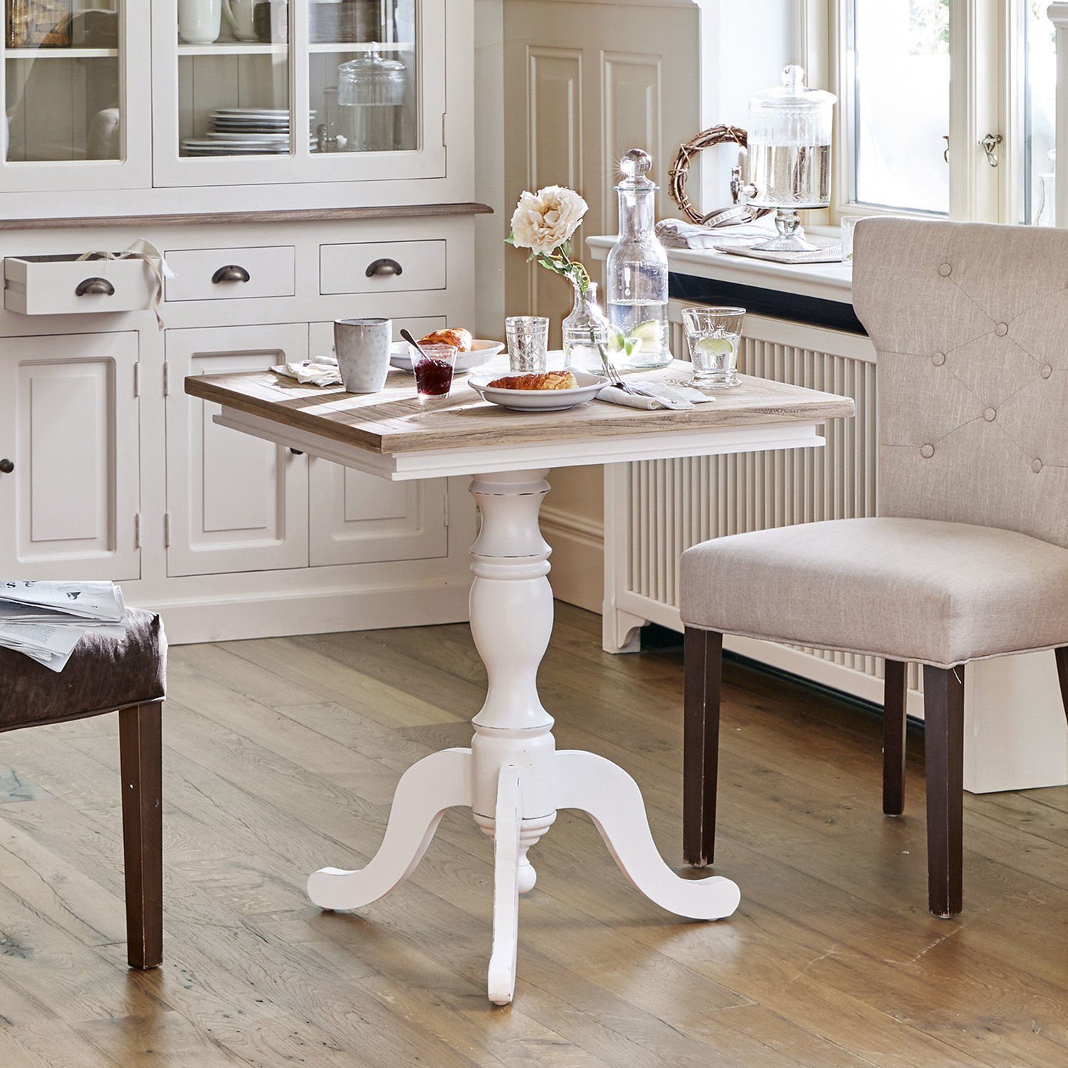 Mirabeau Esstisch Tisch Kingston weiß/braun günstig online kaufen