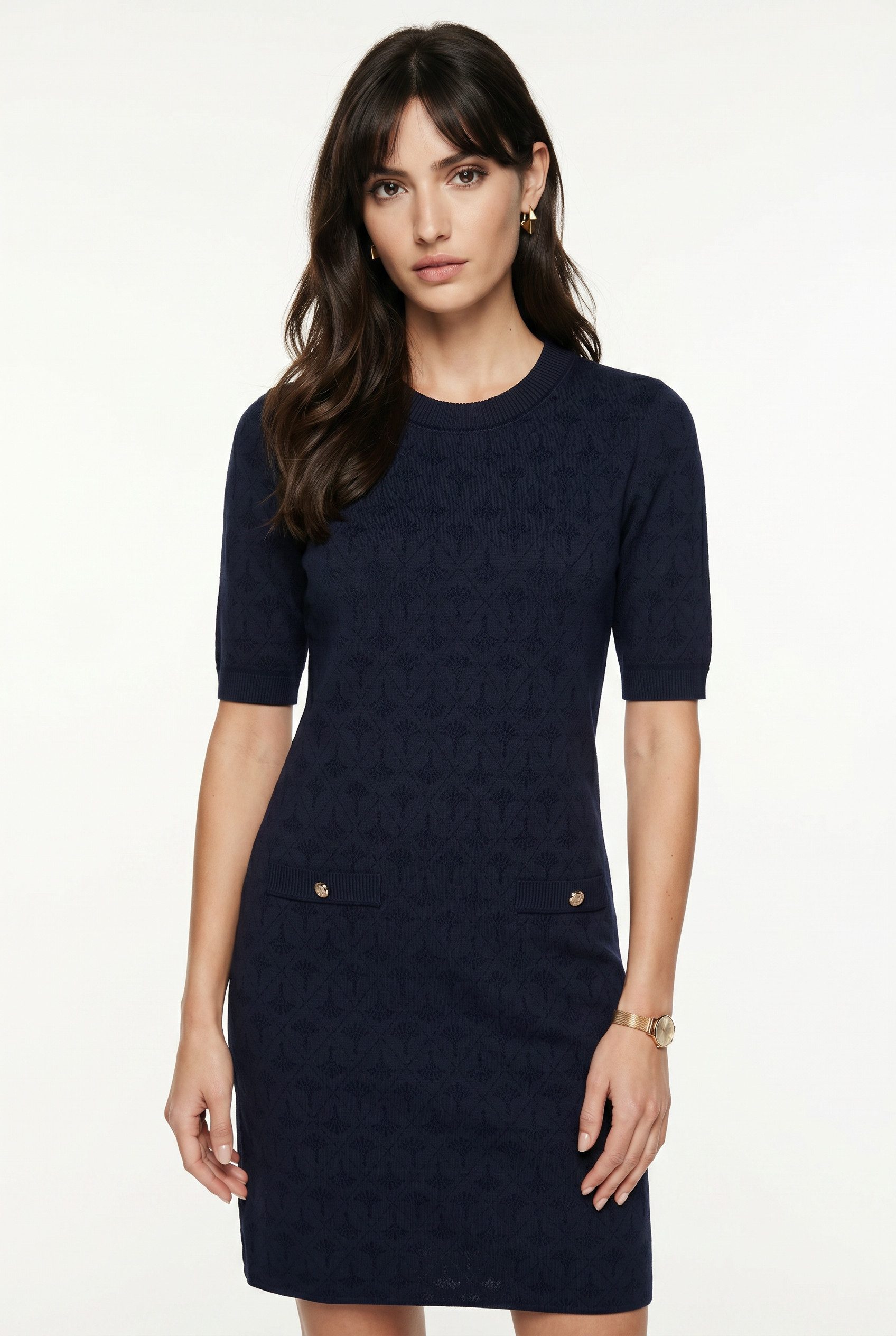 JOOP! Strickkleid Kulana mit Markenlogomuster