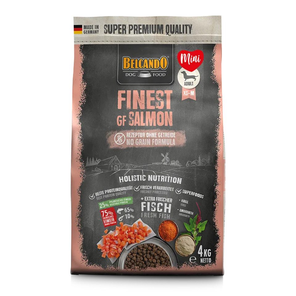 Belcando Finest GF Salmon - getreidefreies Trockenfutter für sensible Hunde, Trockenfutter für: Hunde