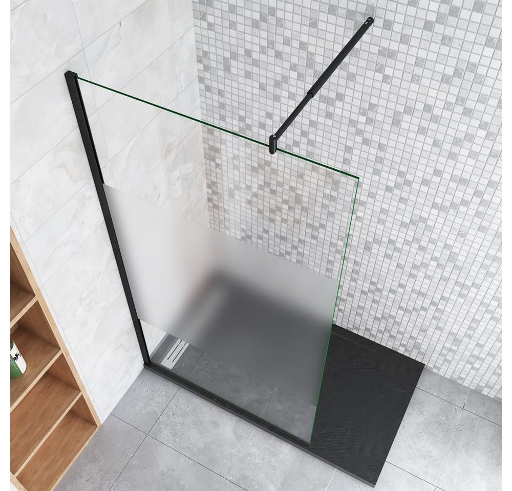 Thumbnail - duschspa Duschwand 200cm Duschwand Walk in Dusche Duschtrennwand Duschkabine Nano Glas, Einscheibensicherheitsglas, Sich...