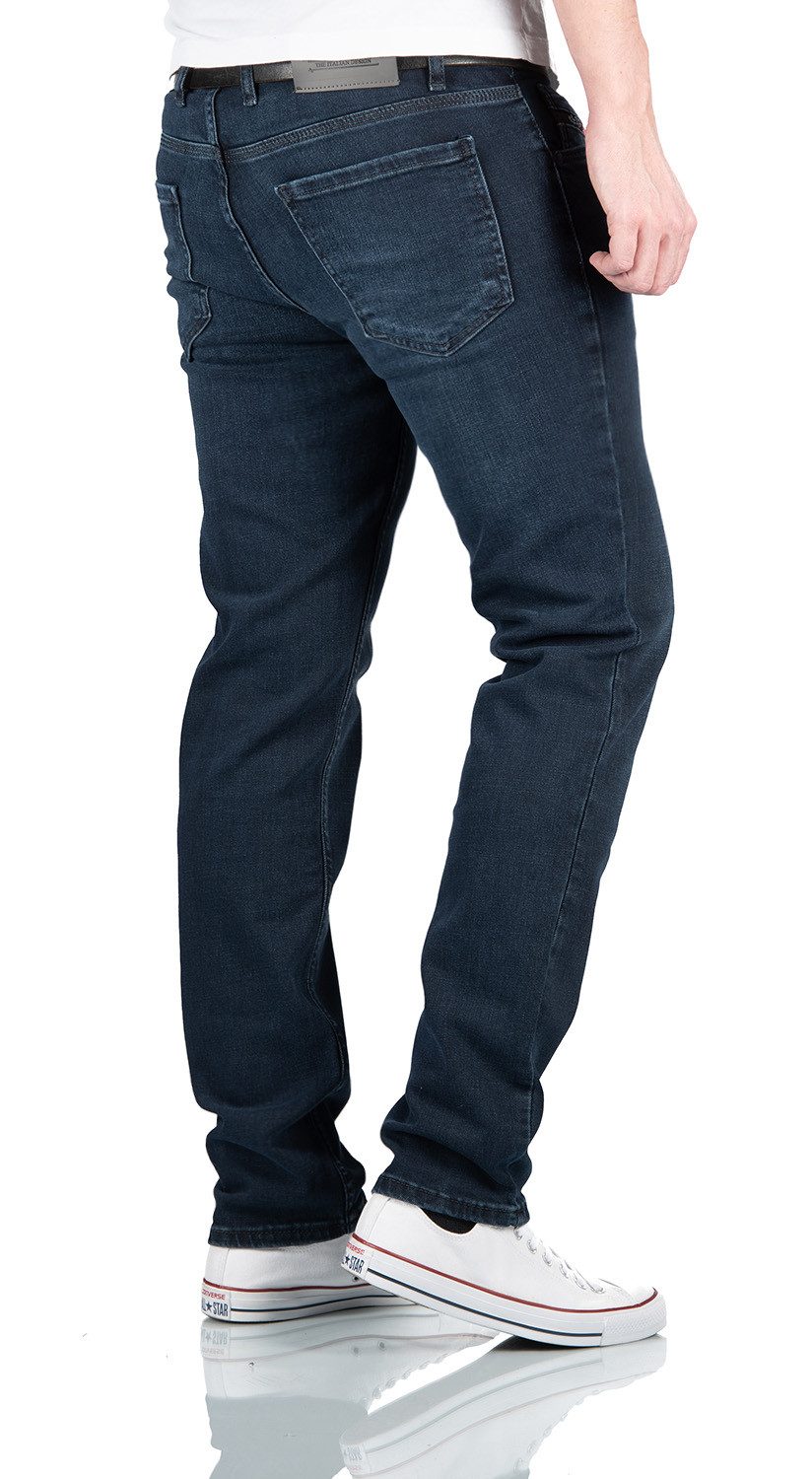 Alessandro Salvarini Straight-Jeans Herren Jeans Regular Fit mit Stretch – Klassische Denim Hose Zeitlose Herren Jeans im 5-Pocket-Style – Bild 3 von 4