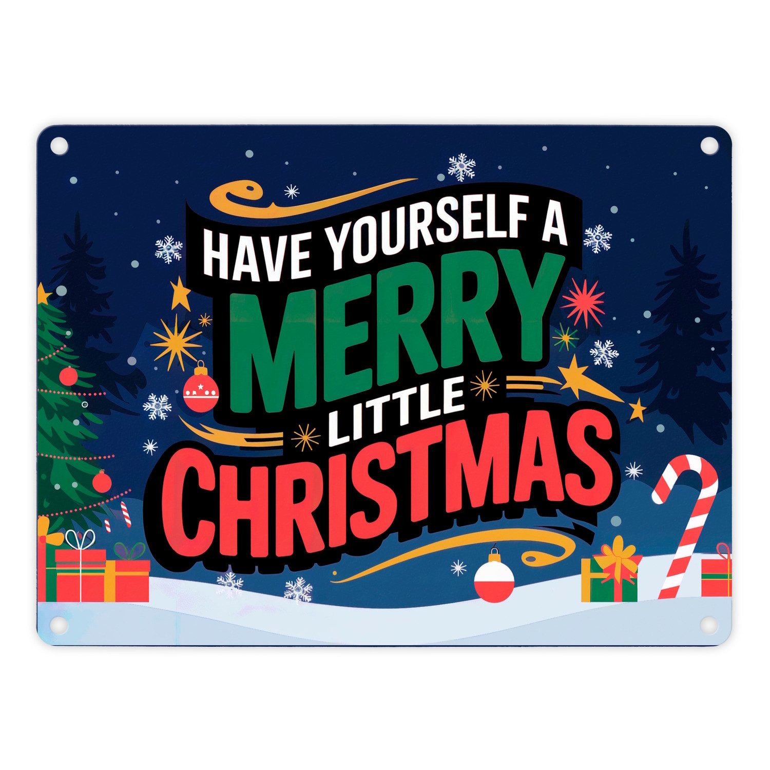 Metallschild HAVE YOURSELF A MERRY LITTLE CHRISTMAS Metallschild in 15x20 cm