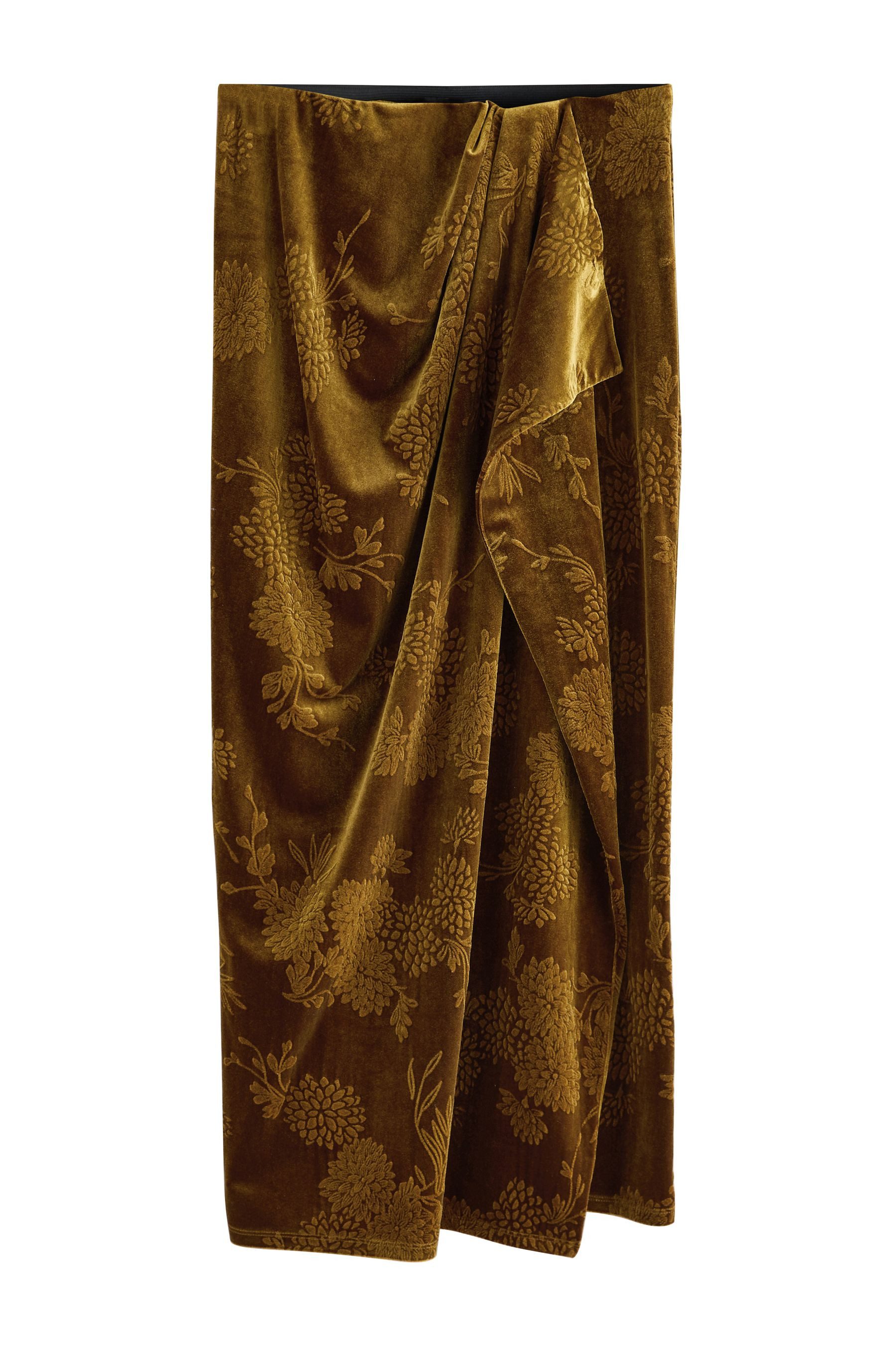 Midirock Midirock aus geprägtem Samt mit Drapierung