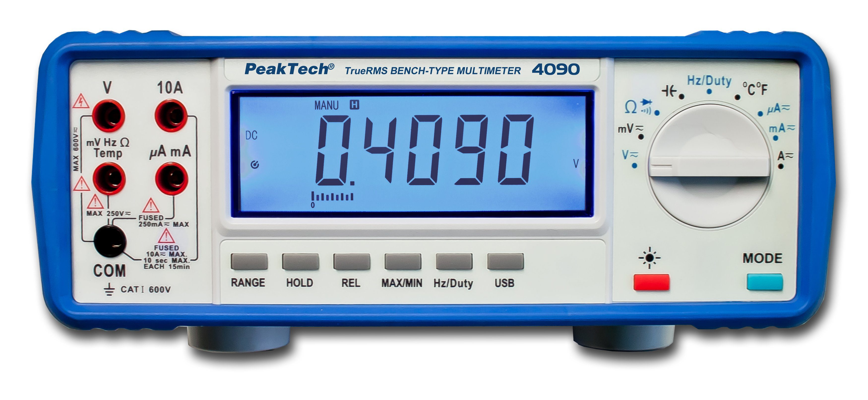 Multimeter PeakTech 4090: TrueRMS Tischmultimeter ~ 22.000 Counts ~ mit USB