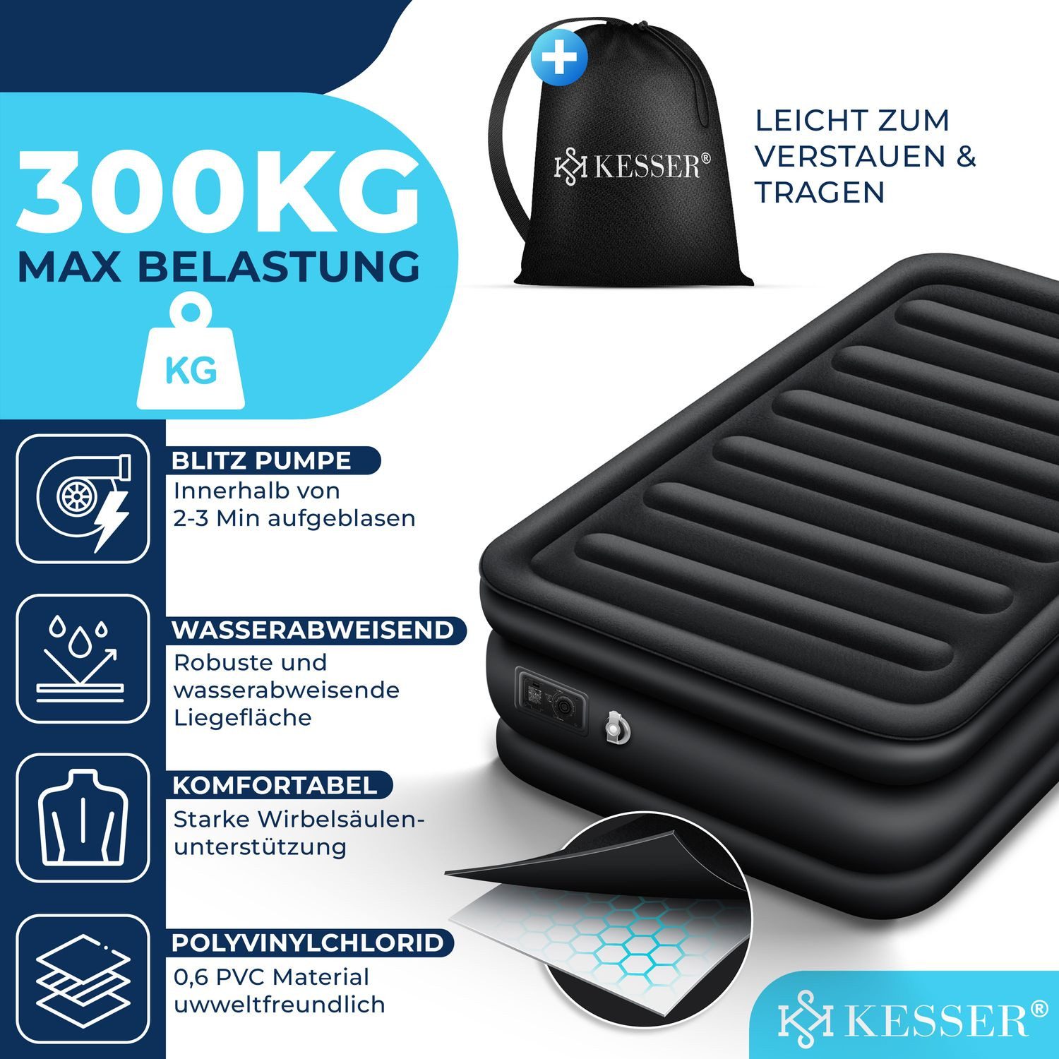 KESSER Luftbett, Aufblasbare Matratze Luftbett eingebauter günstig online kaufen