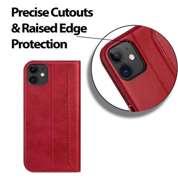 CoolGadget Handyhülle Book Case Elegance Tasche für Apple iPhone 12 Mini 5,4 Zoll, Hülle Magnet Klapphülle Flip Case für iPhone 12 Mini Schutzhülle