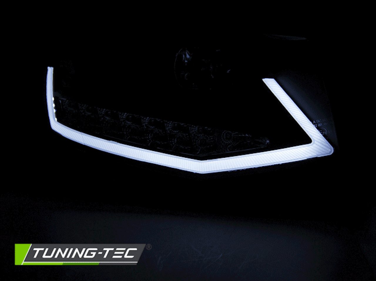 LLCTOOLS KFZ-Ersatzleuchte LED Tube Light DRL Scheinwerfer Passend für VW T6 15–19 Schwarz Chrom