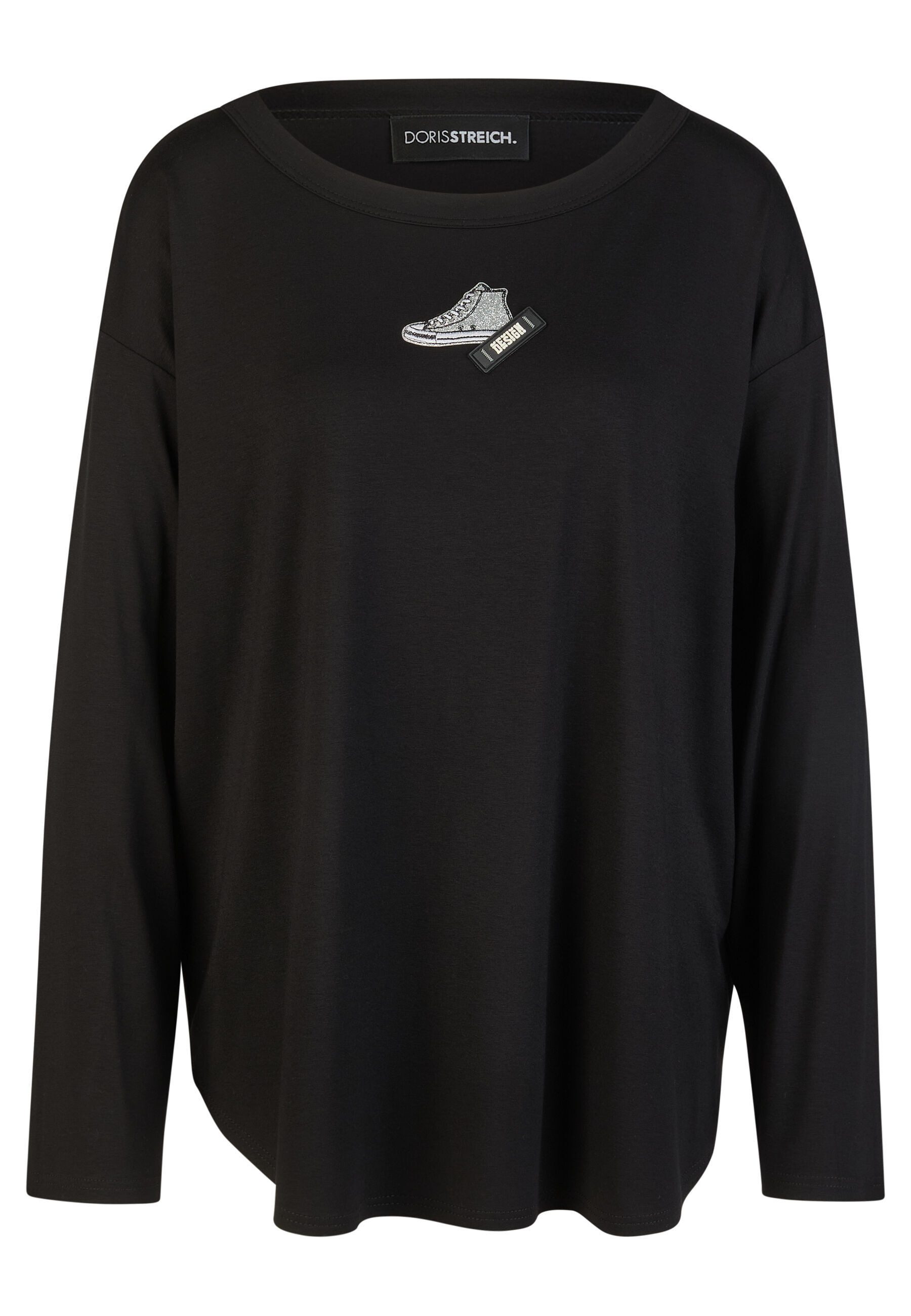 Doris Streich Longshirt mit dekorativem Sneaker-Badge