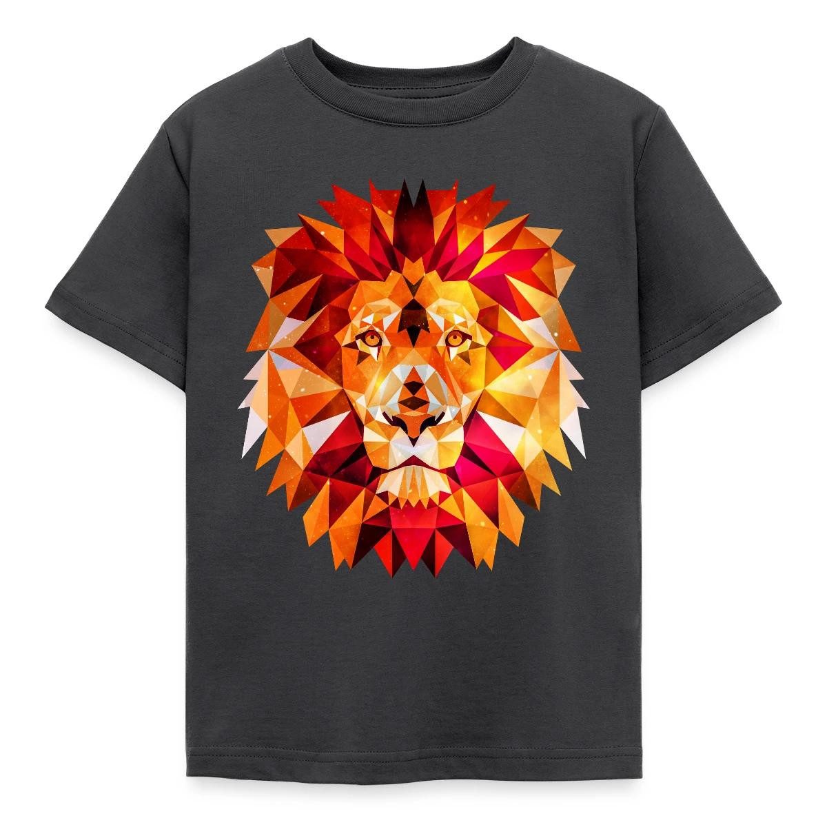 T-Shirt Löwe Polygon Löwenkopf König Der Tiere Kinder T-Shirt