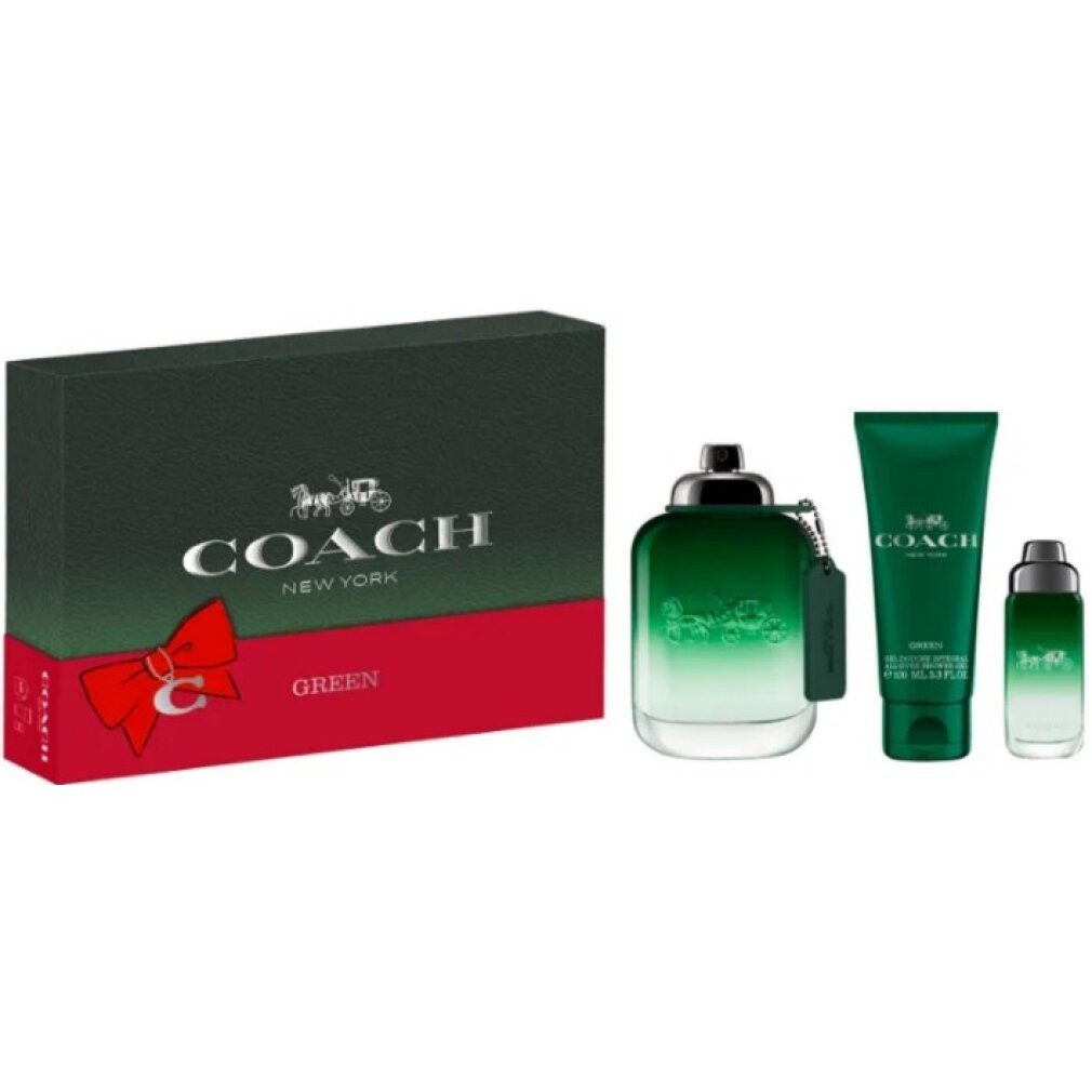 COACH Duft-Set Green - EDT 100 ml + Duschgel 100 ml + EDT 15 ml