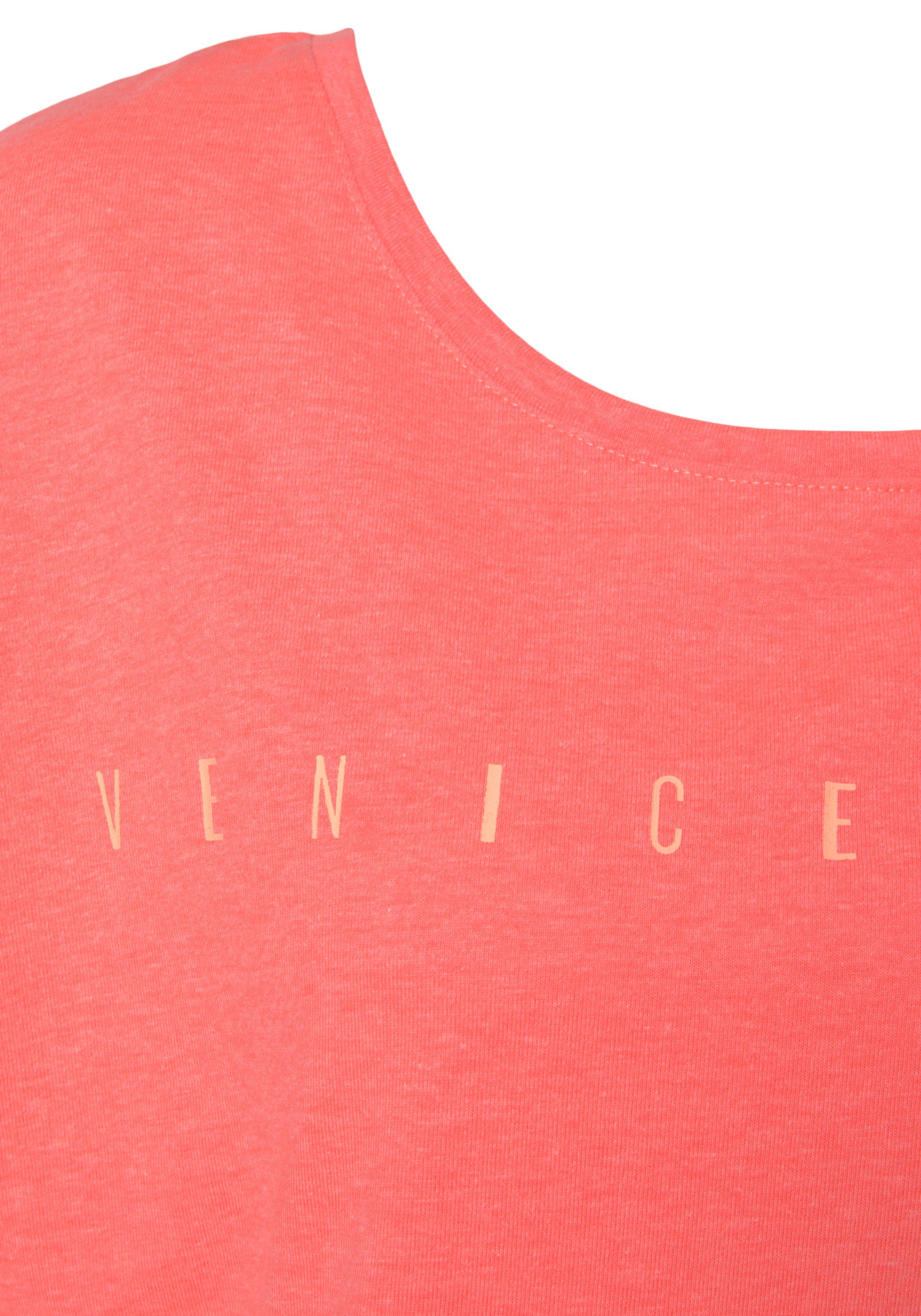 Venice Beach Kurzarmshirt mit Logoprint vorne, T-Shirt aus Baumwolle, sportlich-casual, Basic – Bild 4 von 5