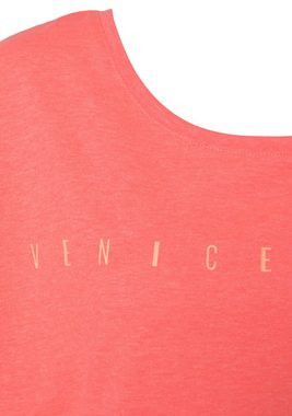 Venice Beach Kurzarmshirt mit Logoprint vorne, T-Shirt aus Baumwolle, sportlich-casual, Basic