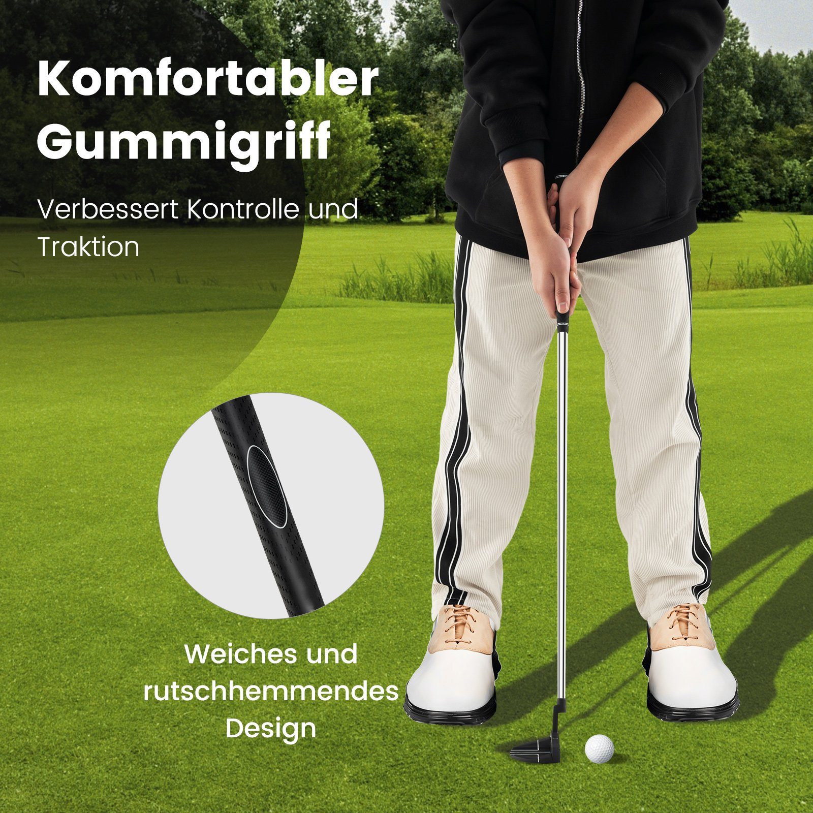 COSTWAY Wedge, Golfschläger mit Edelstahlkopf & Rutschfester Griff