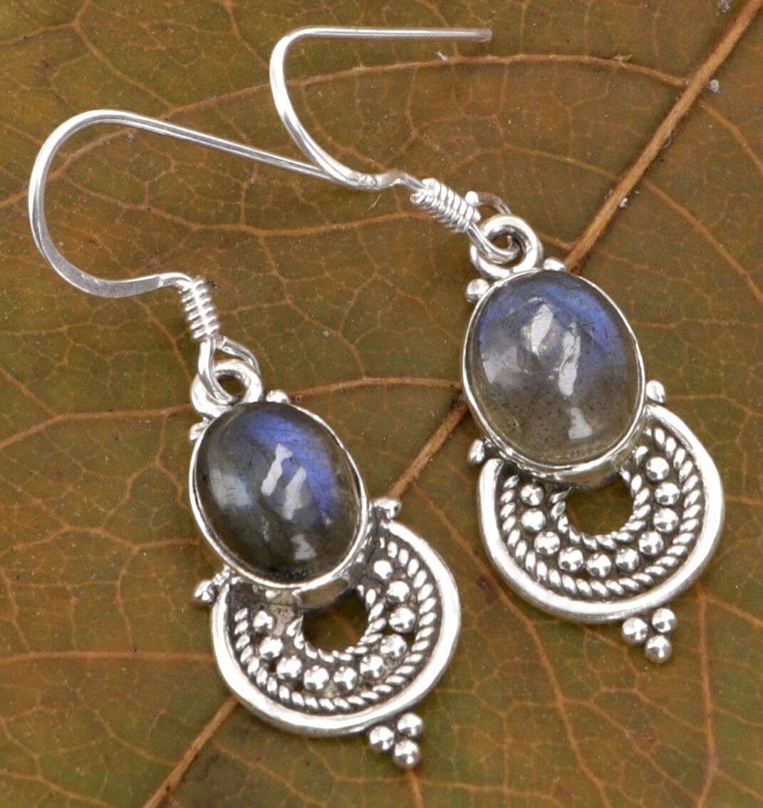 Guru-Shop Paar Ohrhänger Indische Silberohrringe, Ethno Серьги, Boho..