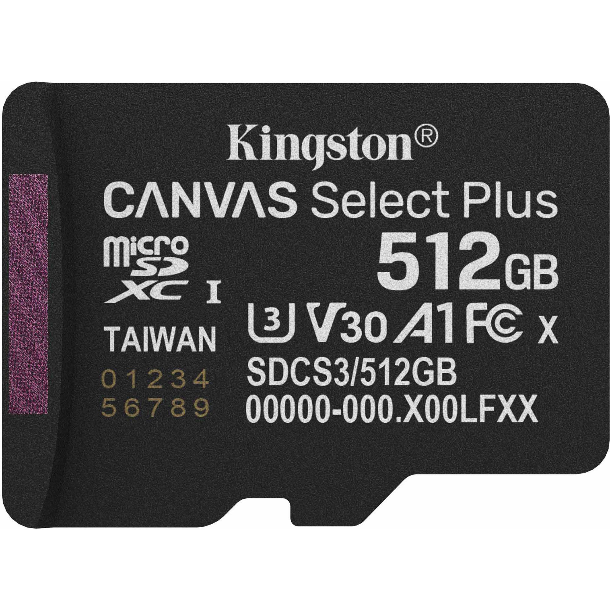 Kingston Kingston Canvas Select Plus 512 GB MicroSDXC, externer Speicher (512 GB GB)