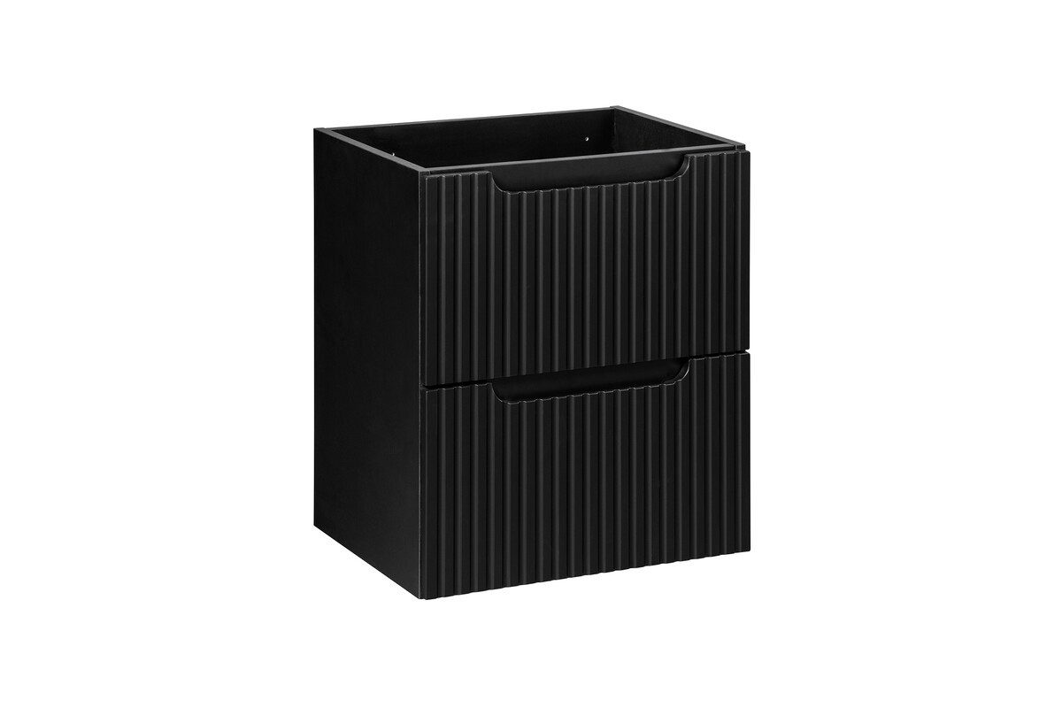ROYAL24_MARKT Waschbeckenschrank Nova Black N BM122 - Waschbeckenunterschrank 2 Schubladen 80,60,50 cm (Waschbeckenunterschrank, 2-St., Premium - Nova Black N) Premium – Schick – Makellos.