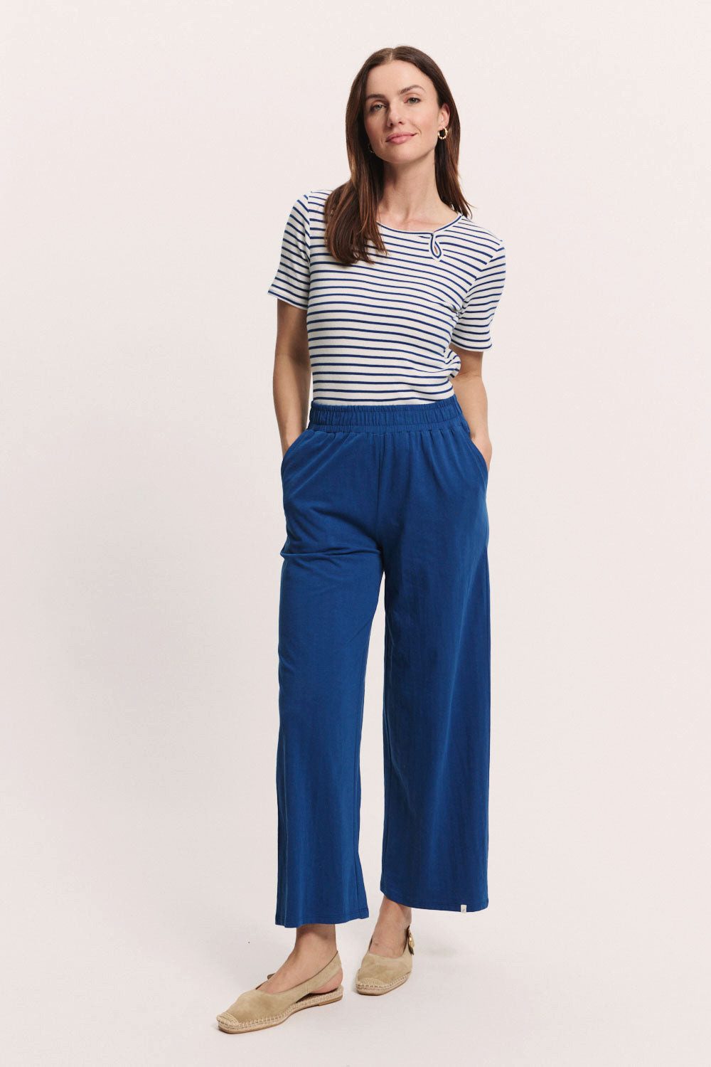 Tranquillo Stoffhose Hose Culotte Lorenaa Slub Jersey GOTS GOTS-zertifizierte Bio-Baumwolle