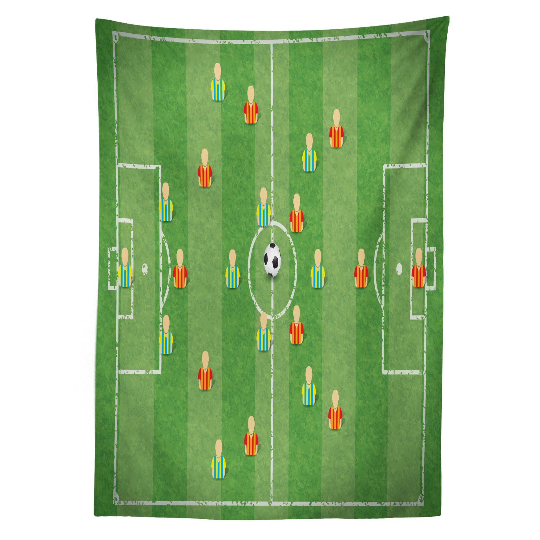 Abakuhaus Tischdecke Farbfest Waschbar Für den Außen Bereich geeignet Klare Farben, Fußball Torwart Sturm Motiv
