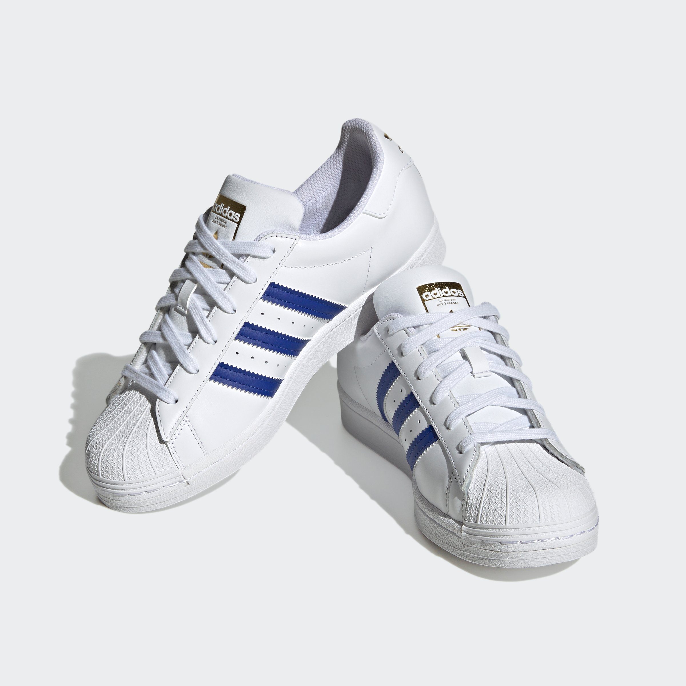 adidas Originals SUPERSTAR Sneaker Cloud Semi Gold / Blue Lucid Metallic / White