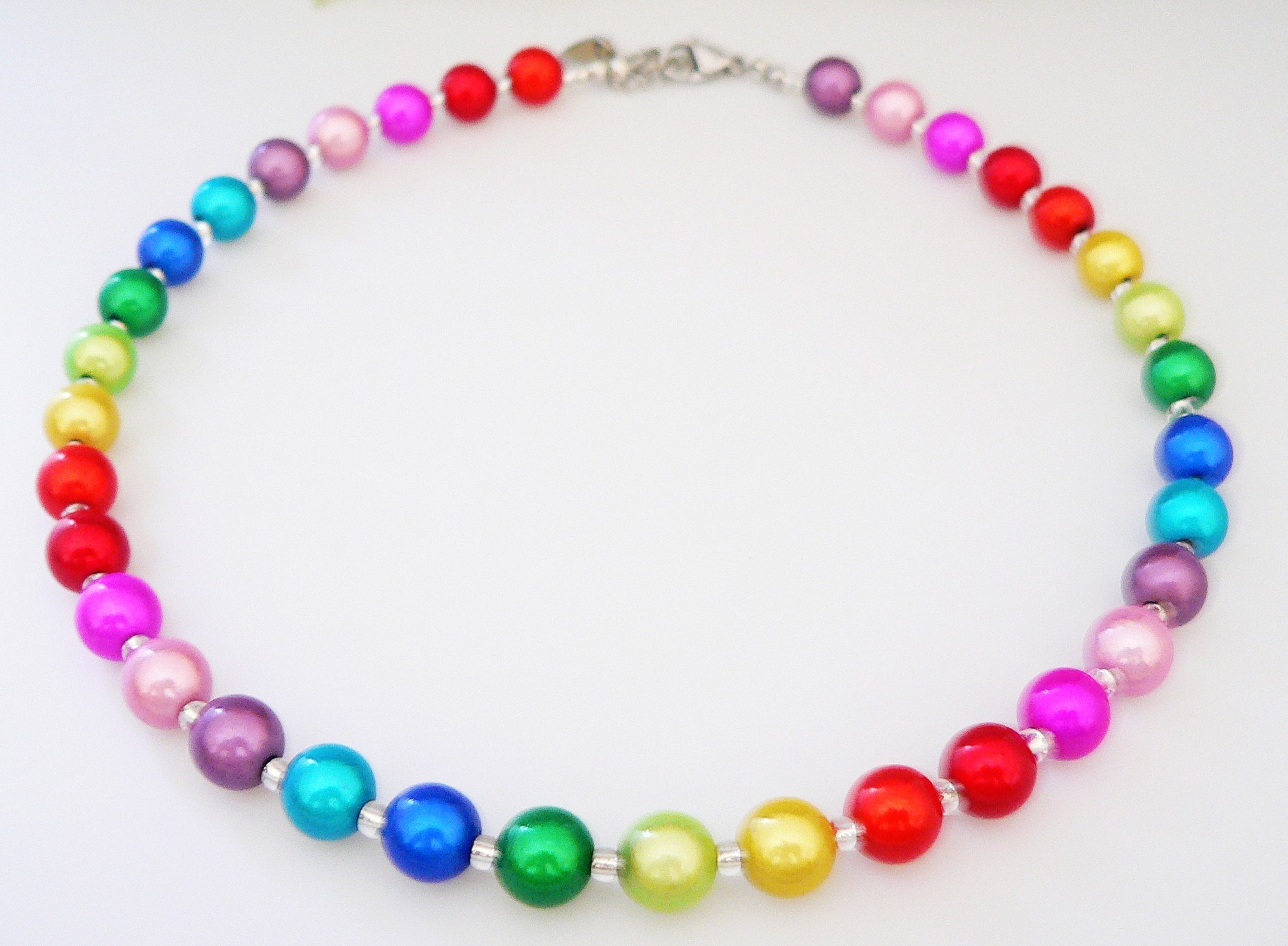 traumschmuck Perlenkette 149d Halskette Zauber Perle 3D Effekt glänzend 10mm multicolor bunt (Geschenk, Muttertag, Weihnachten, Geburtstag, Valentinstag, incl.  – Bild 4 von 4