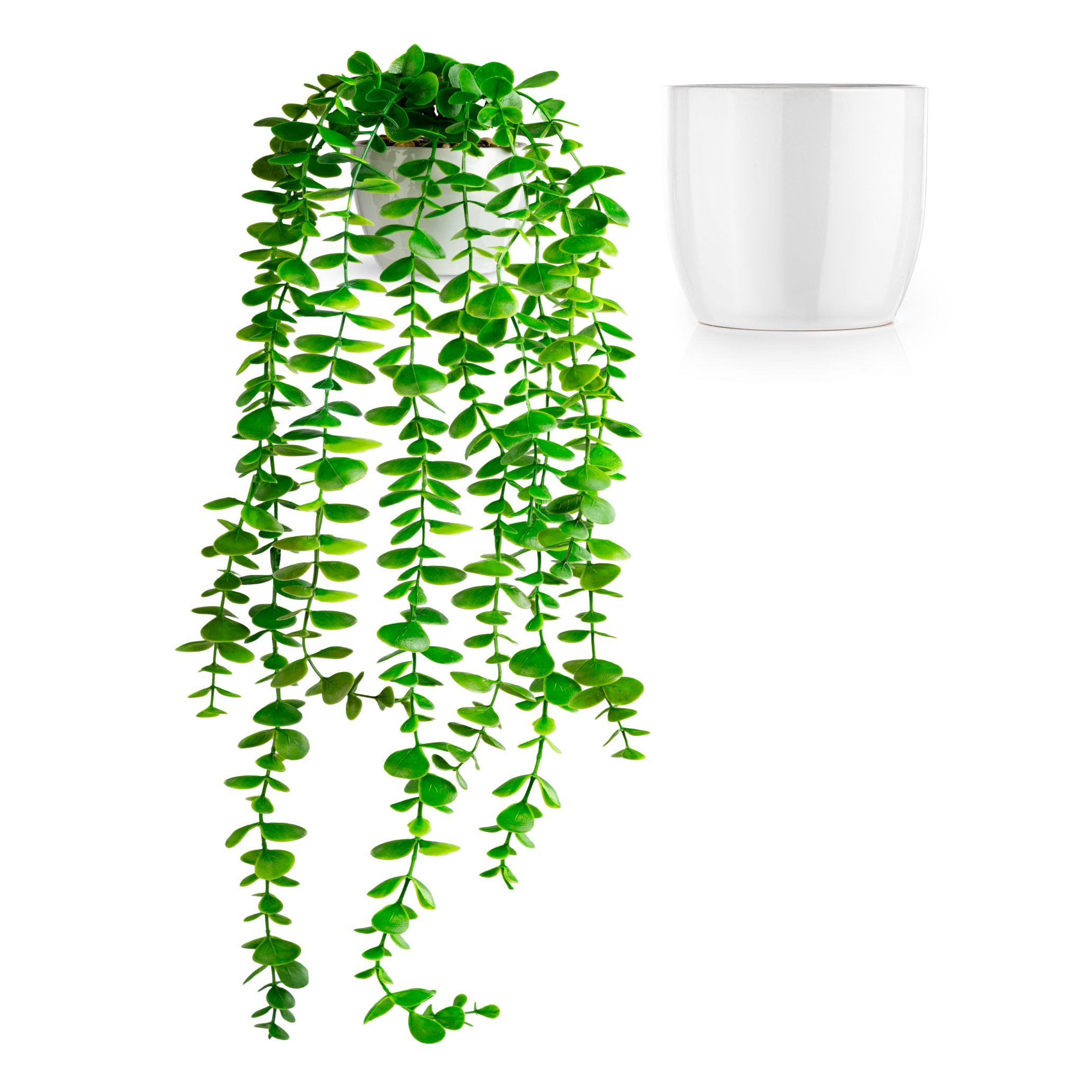 Kunstpflanze Künstliche hängepflanzen im Keramiktopf, Kunstpflanze hängend Efeu, Eukalyptus, Monstera, Zebrapflanze, PASCH