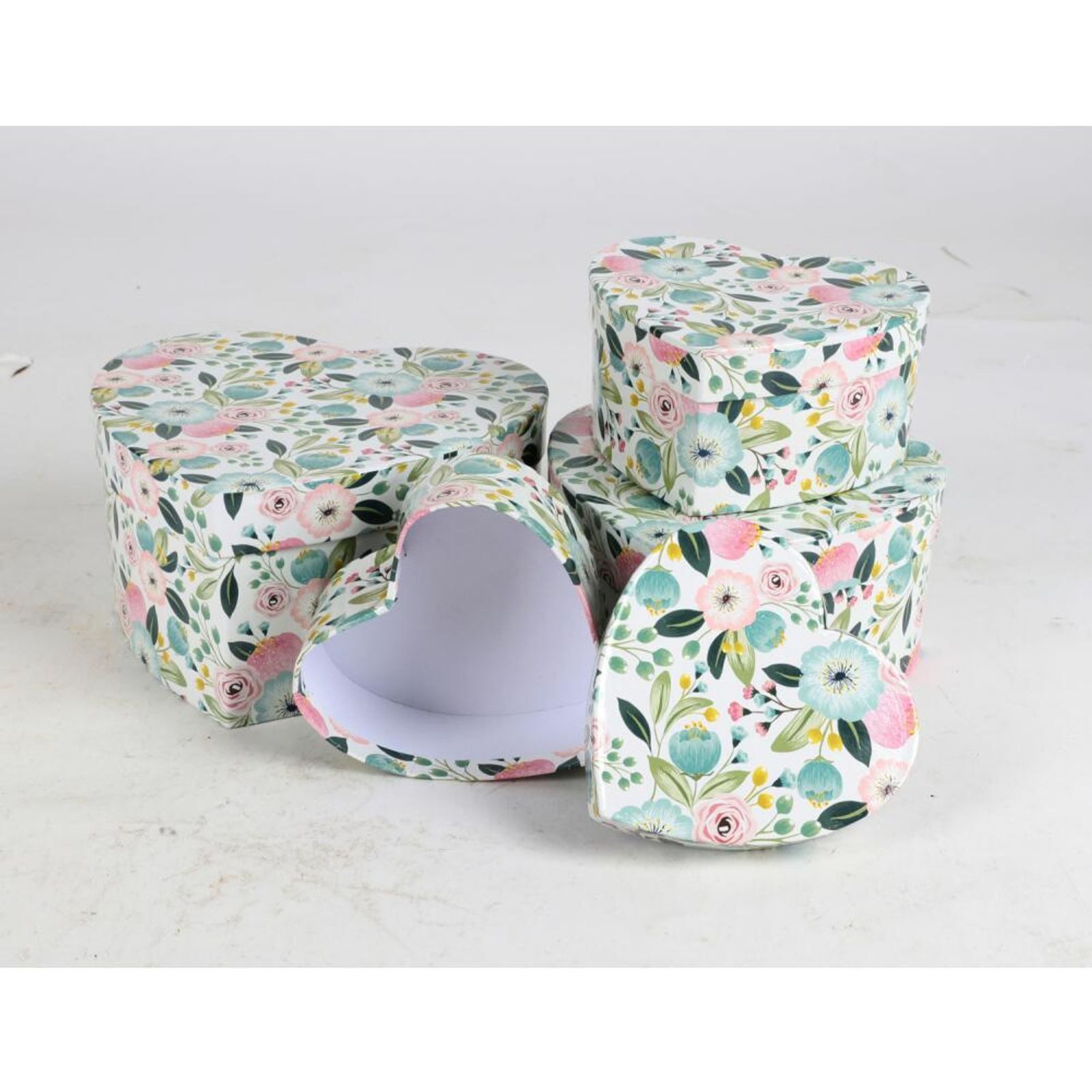 BURI Faltbox 8x 4tlg. Set Dekobox HERZFORM Dosen Schachteln Geschenke Präsente wohn