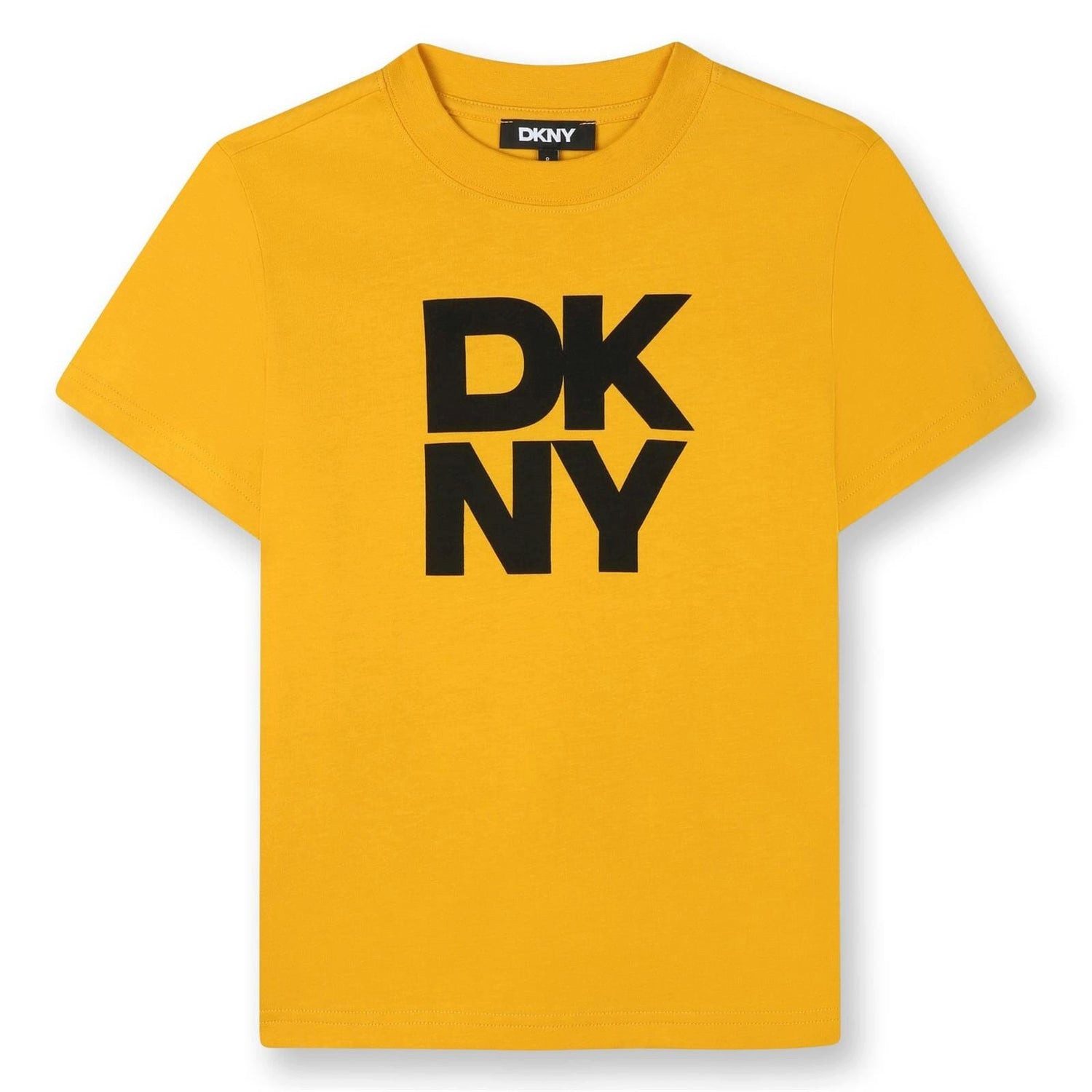 DKNY T-Shirt DKNY Kinder-T-Shirt mit Frontlogo – Wicker Gold