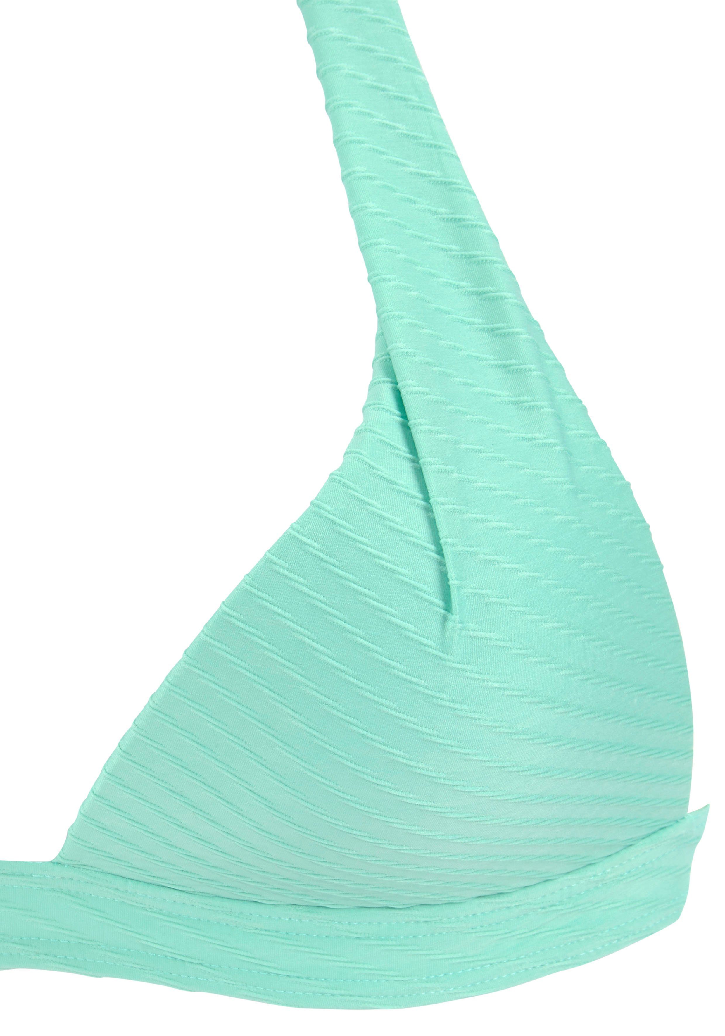 s.Oliver Triangel-Bikini mit Zierknoten mint