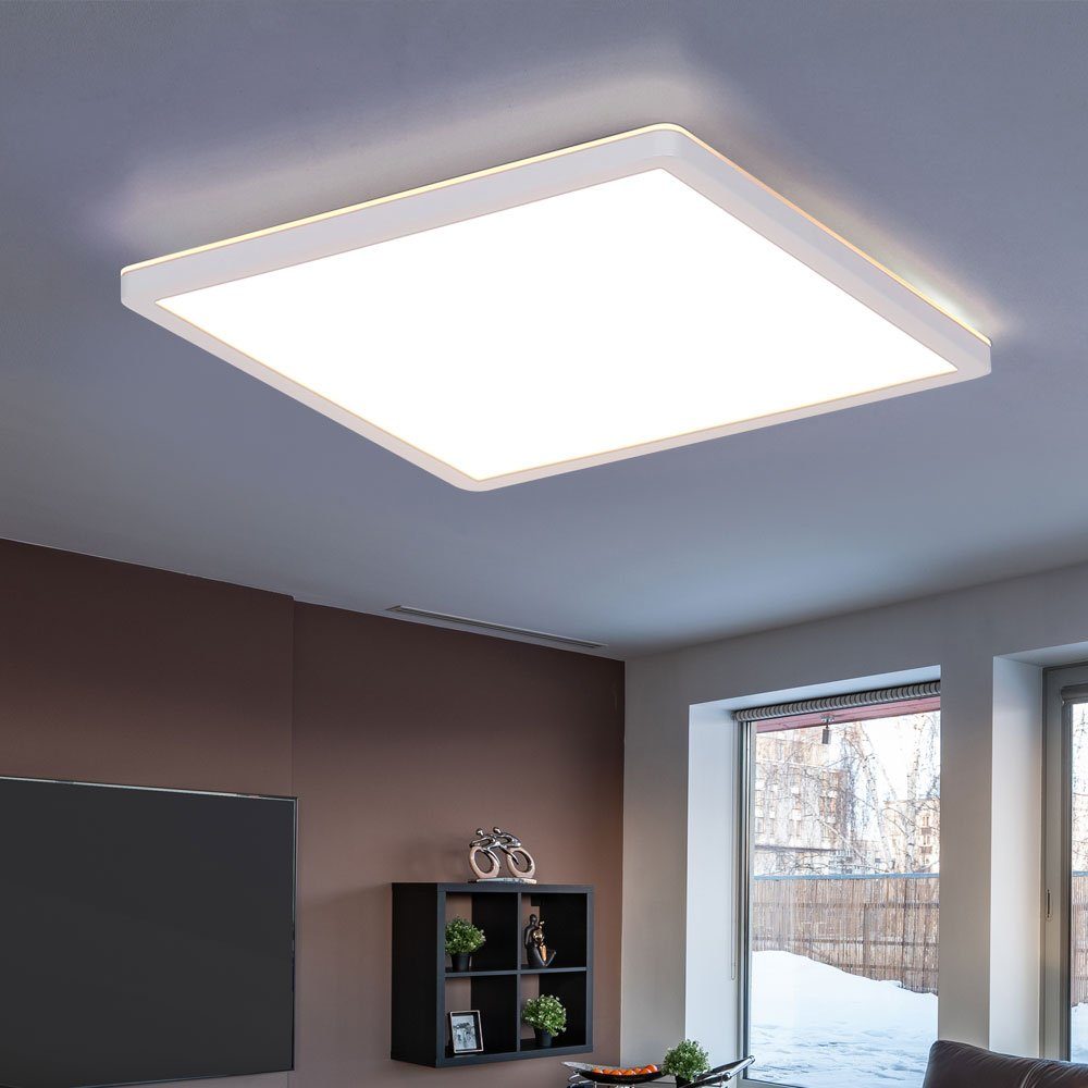etc-shop LED Deckenleuchte, fest IP44 Lampe Badezimmer verbaut, Deckenleuchte LED-Leuchtmittel Warmweiß, Deckenlampe LED