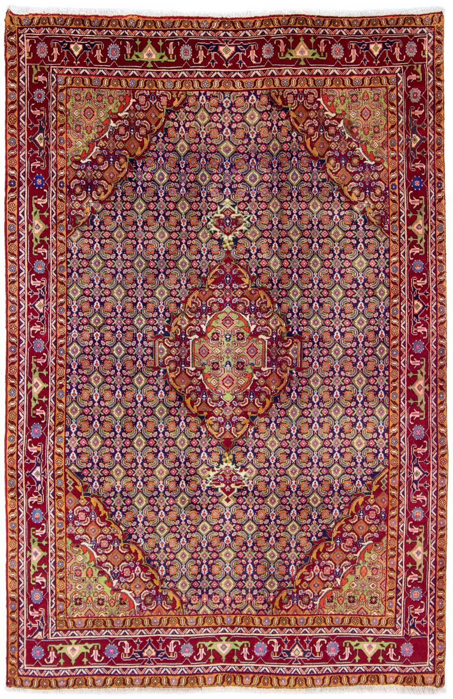 Wollteppich Ardebil Medaillon Rosso scuro 290 x 197 cm, morgenland, rechteckig, Höhe: 10 mm, Unikat mit Zertifikat