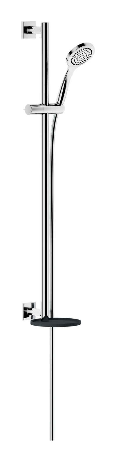 Keuco Brausegarnitur IXMO, Höhe 85.5 cm, 1 Strahlart(en), Brause-Set mit Ablage eckig - Verchromt / Anthrazit