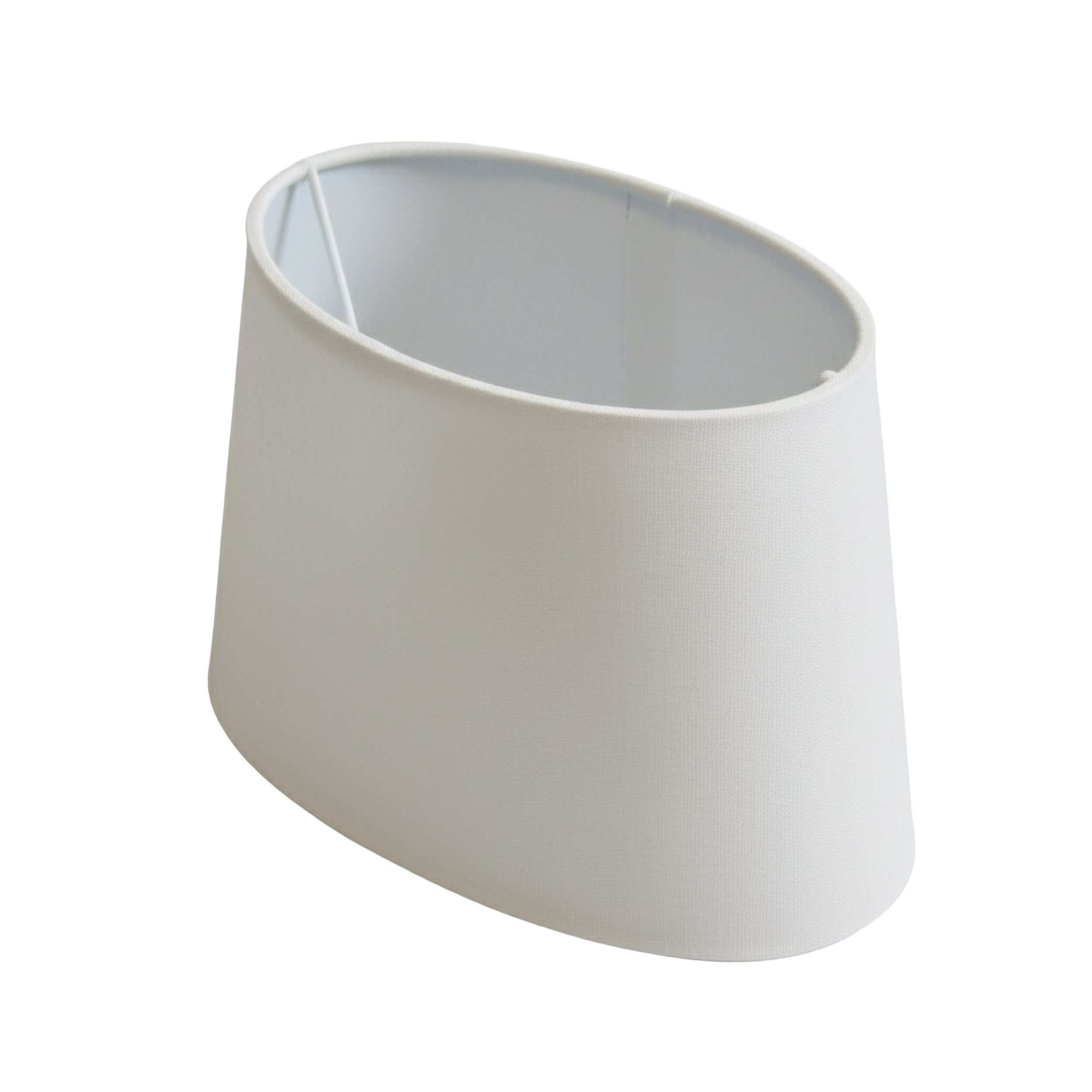 B&S Lampenschirm Lampenschirm oval Velvet weiss B:20,5x12/T:17x10/H:14cm, Jinming