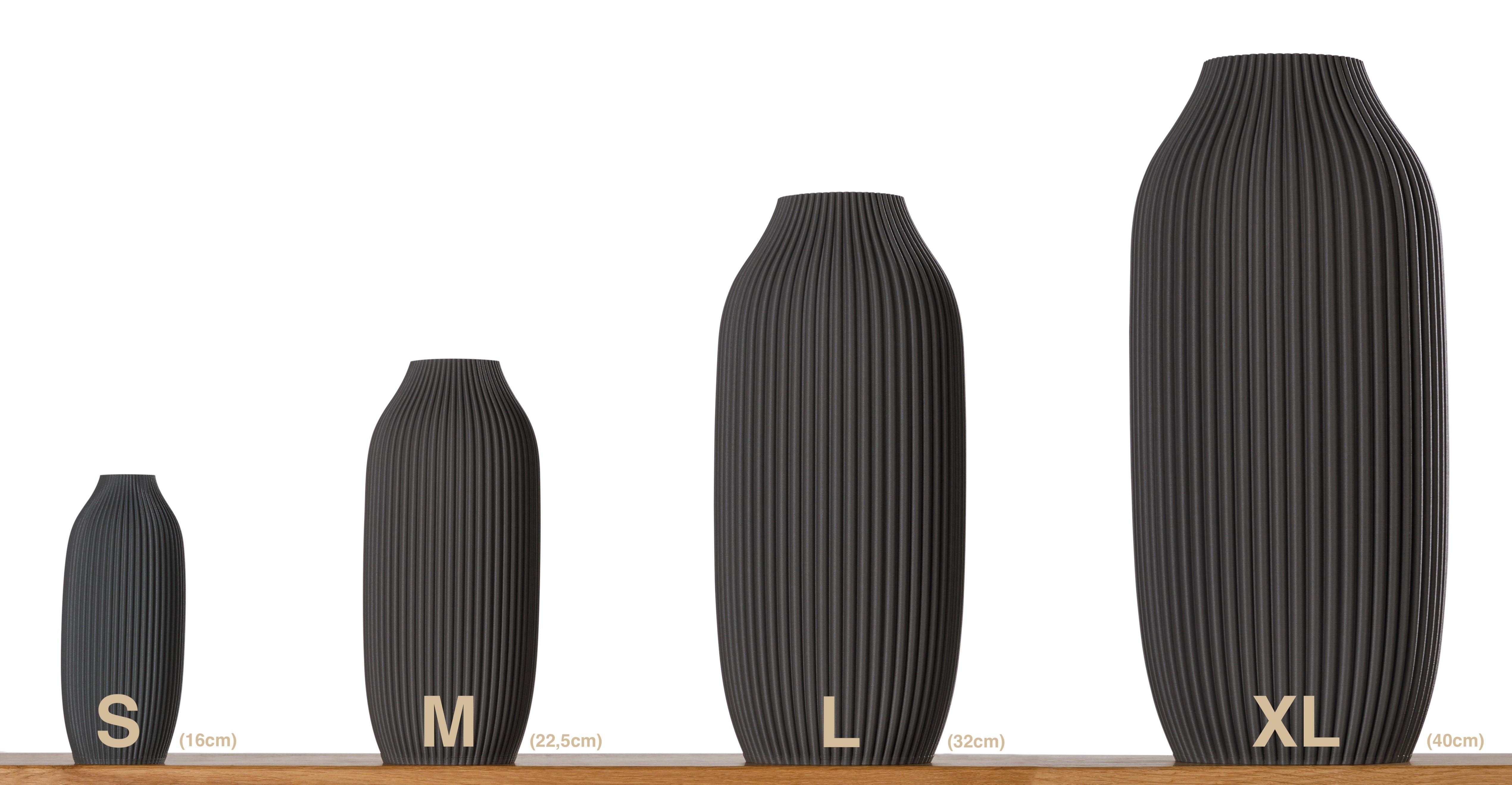 3D Vase Dekovase Stella L 30cm Nachhaltige Deko Vase Pampasgras Trockenblumen Bodenvase, modernes Design – Bild 3 von 5