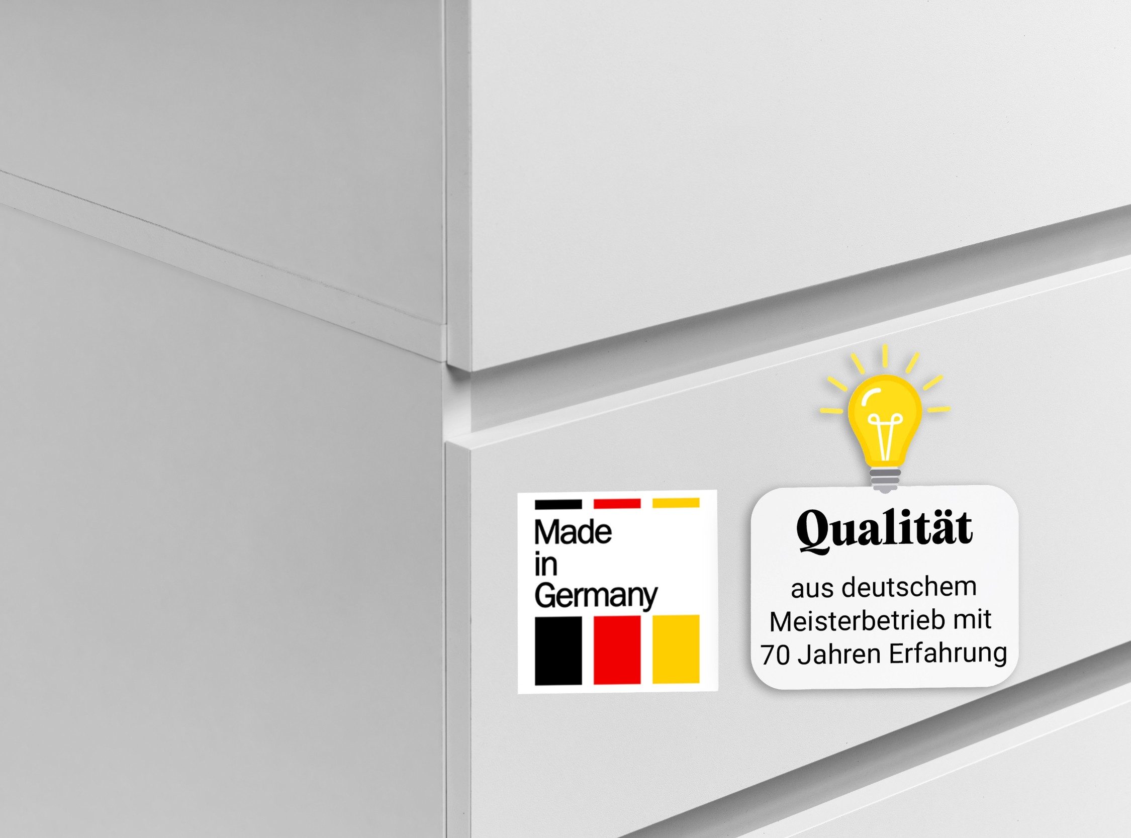 Home Collective Kleiderschrank mit 2 Türen, 3 Einlegeböden und 2 Schubkästen in Weiß (Schrank Garderobenschrank für Schlafzimmer, Kinderzimmer, Flur, Keller) Kl – Bild 4 von 5