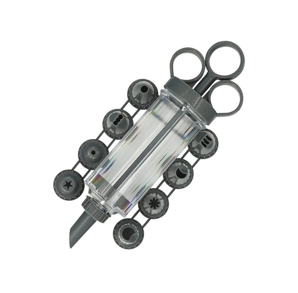 Michelino Spritztüllen Garnierspritzen Set, Kunststoff, (10-tlg), 10-teilig mit 9 Aufsätzen