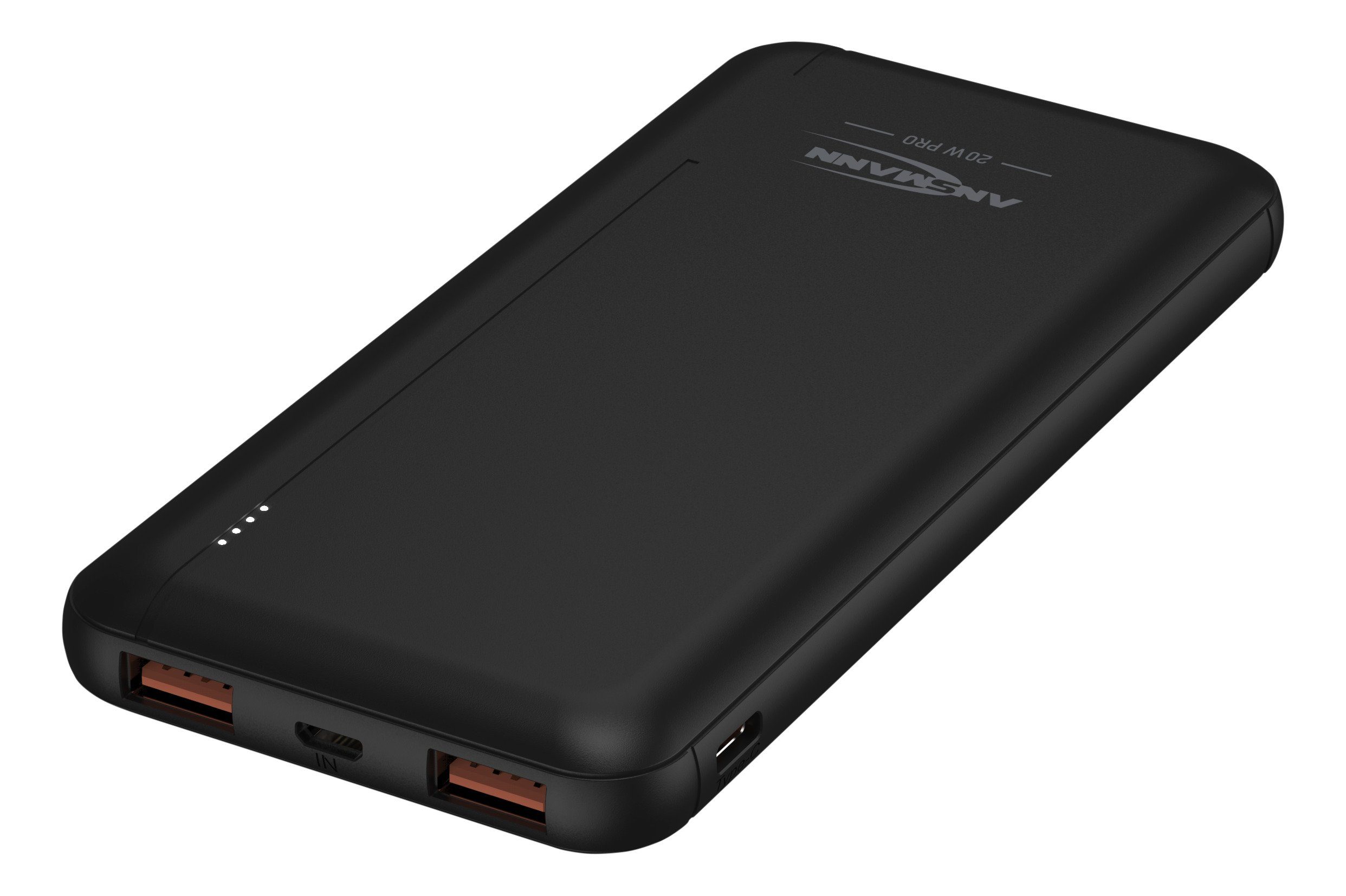 ANSMANN AG Powerbank 10000mAh Schnellladefunktion 20W, 2 USB & 1 USB Type-C Port Powerbank 10000 mAh (3.7 V)