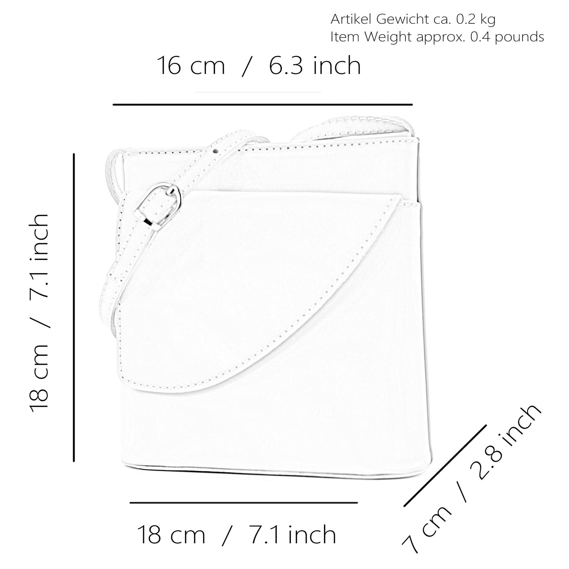 Umhängetasche Handmade Echtleder D17, de Anthrazit Italy modamoda in