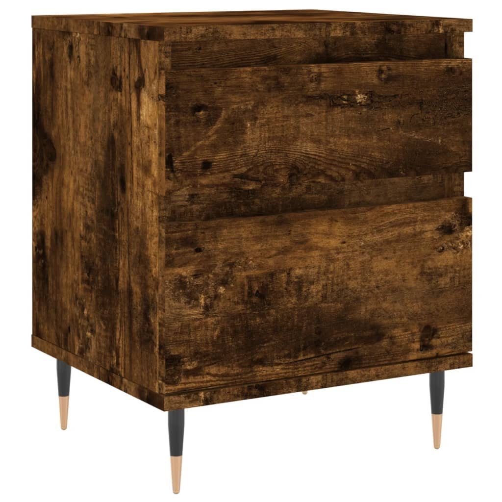 vidaXL Nachttisch Nachttische 2 Stk. Räuchereiche 40x35x50 cm Holzwerkstoff (2-St)