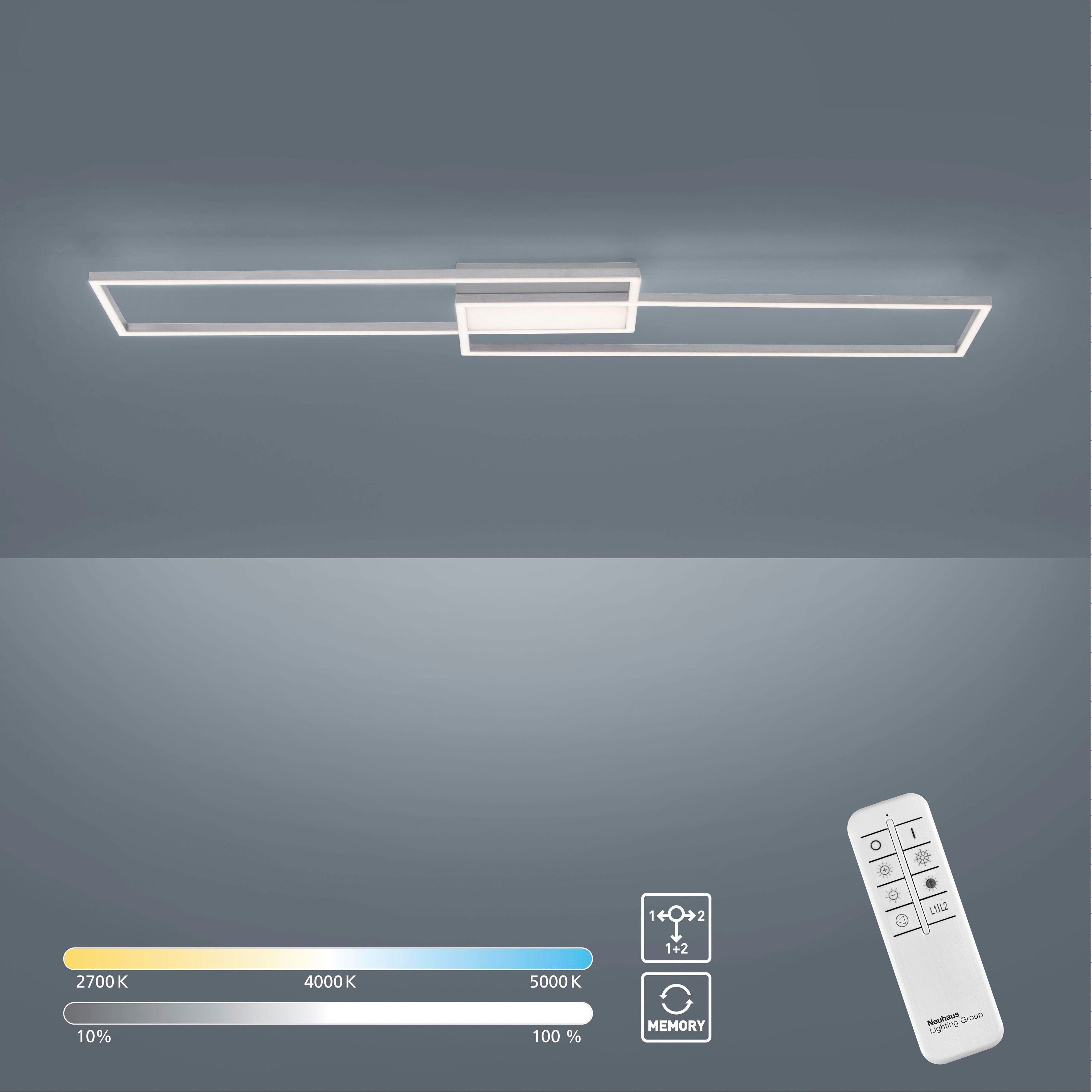 JUST LIGHT Leuchten Direkt Deckenleuchte ASMIN, CCT - über Fernbedienung, Memory, nach Trennung vom Netz, dimmbar über Fernbedienung, LED fest integriert, warmweiß - kaltweiß, CCT - über Fernbedienung, dimmbar, Serienschalter, Memory