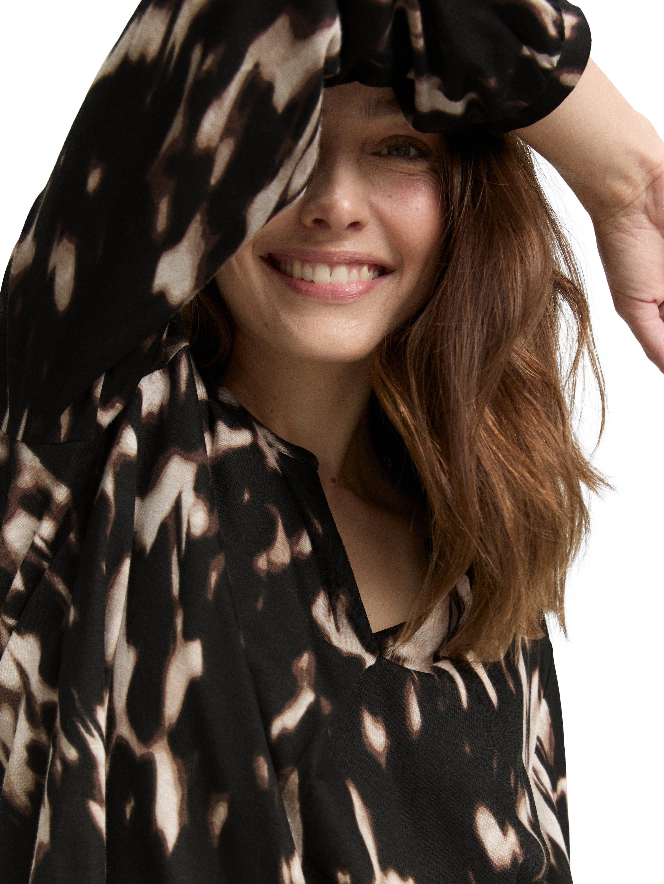 TOM TAILOR Langarmbluse mit grafischem Muster