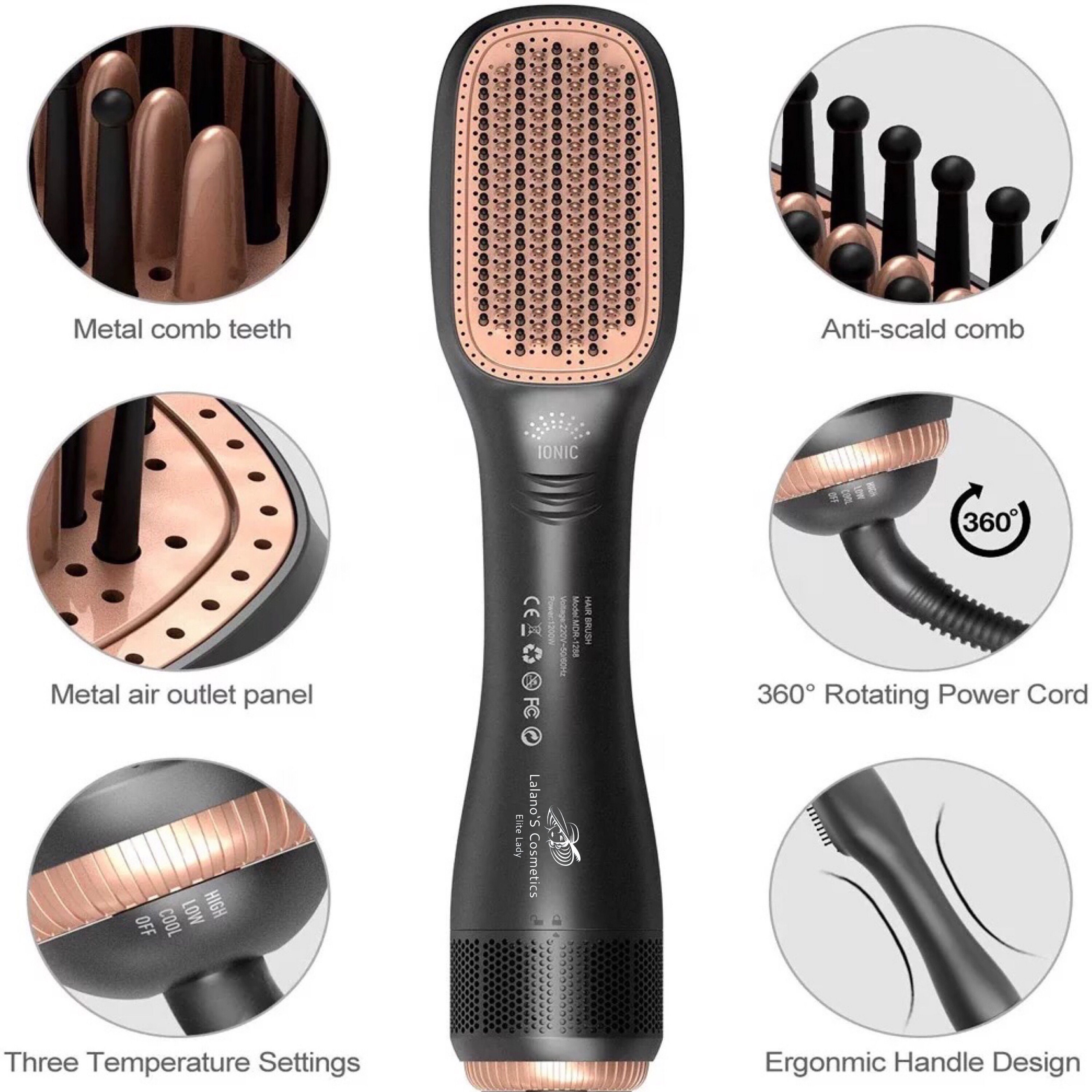 Lalano`S Cosmetics Haartrockner One Step Volumizer Hair Dryer Warmluftbürste, 1200,00 W, 3 in 1 Hairstylist Haarglättbürste