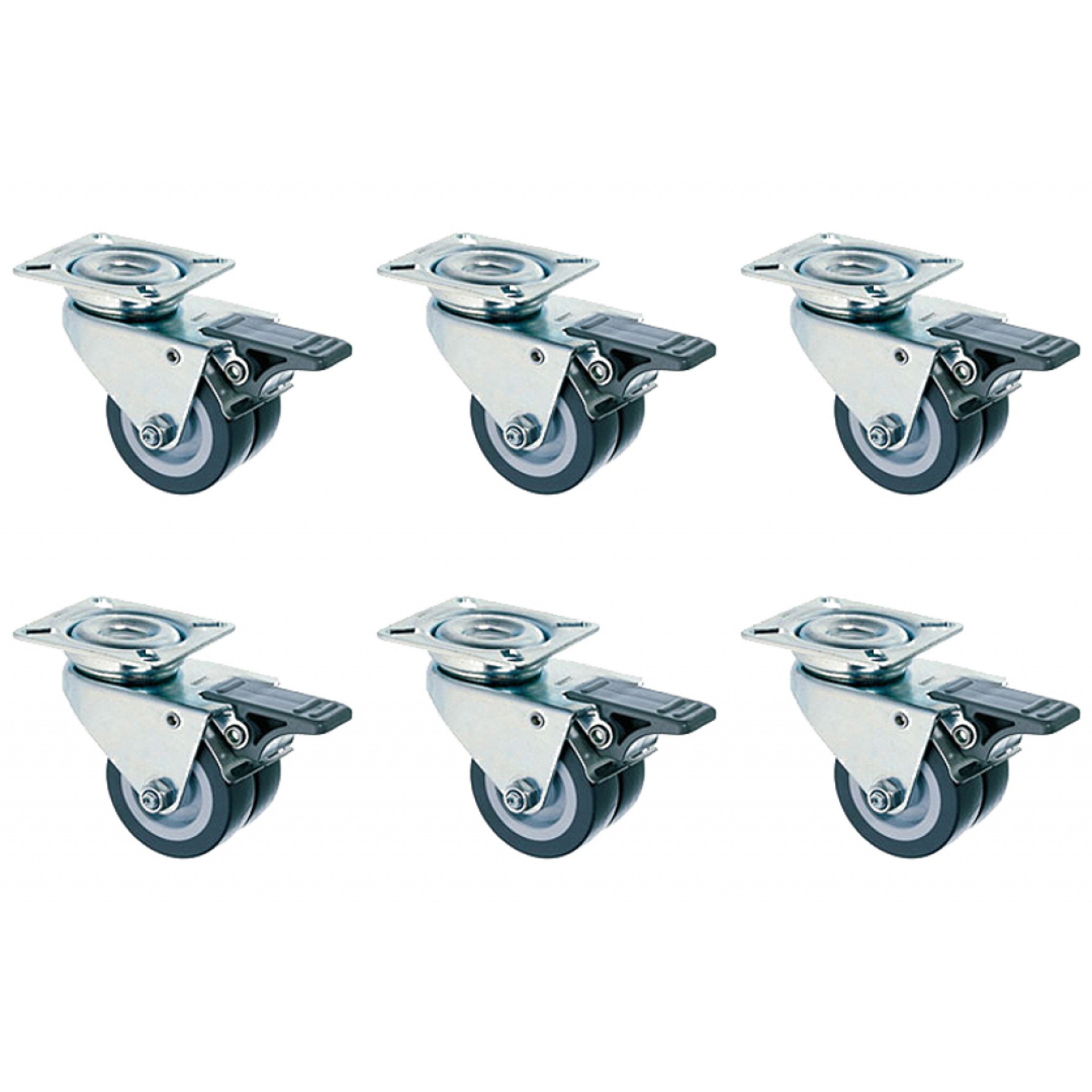 deVries Strandkorb-Schutzhülle deVries Doppellenkrollen 6erSet for Strandkörbe Verzinkt XXL Körbe